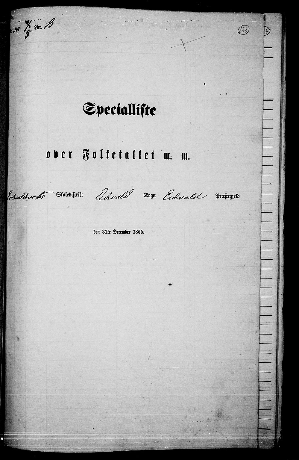 RA, Folketelling 1865 for 0237P Eidsvoll prestegjeld, 1865, s. 116