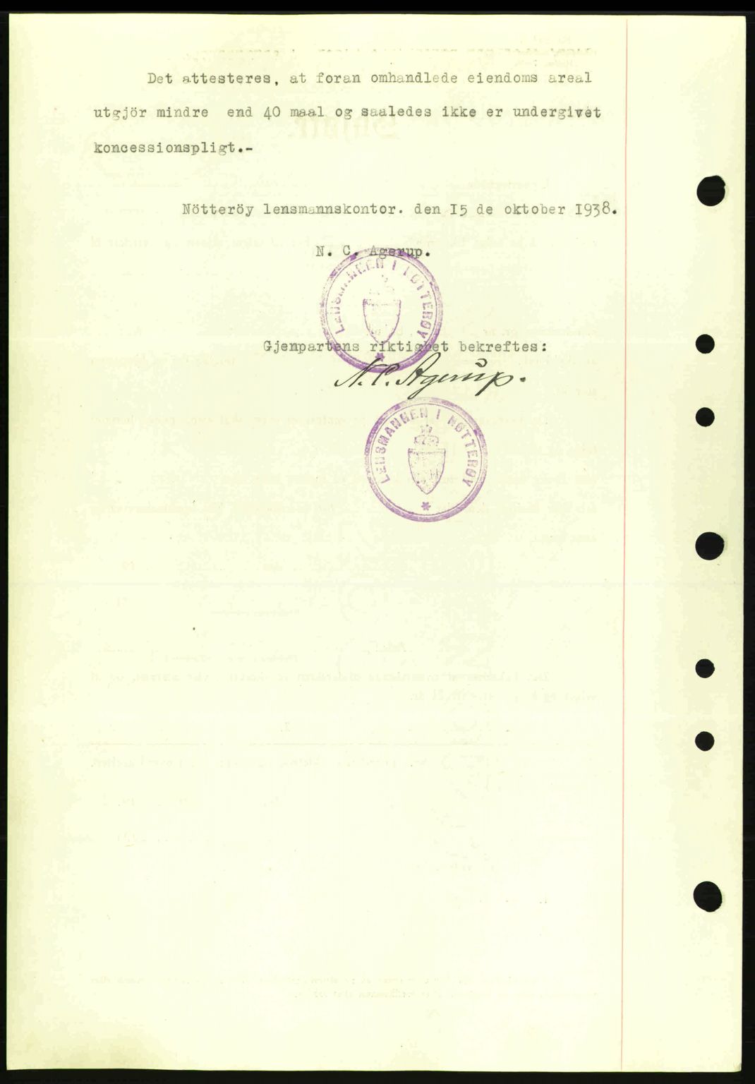 Tønsberg sorenskriveri, AV/SAKO-A-130/G/Ga/Gaa/L0010: Pantebok nr. A10, 1941-1941, Dagboknr: 1341/1941