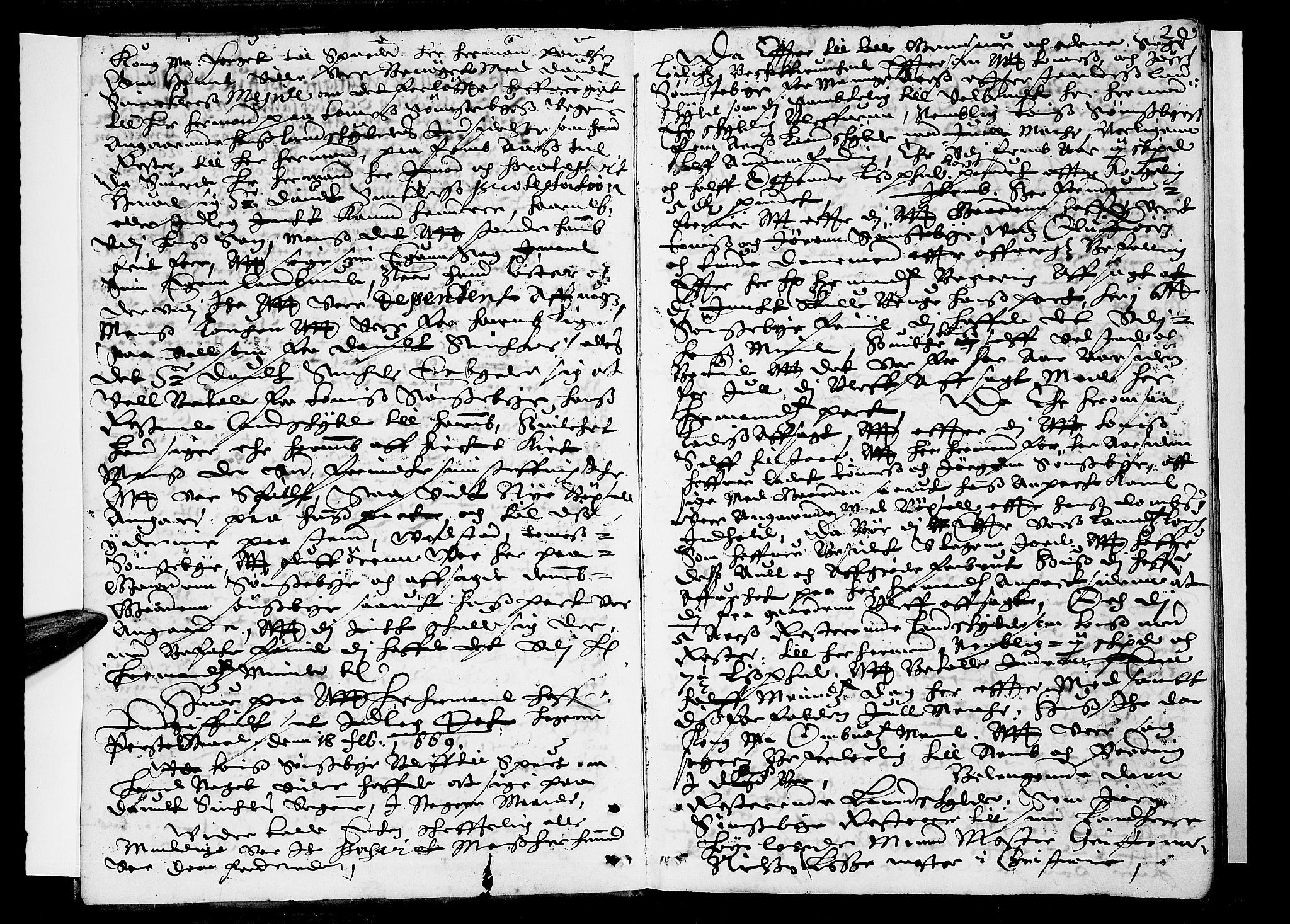 Eiker, Modum og Sigdal sorenskriveri, SAKO/A-123/F/Fa/Faa/L0035: Tingbok, 1669, s. 2