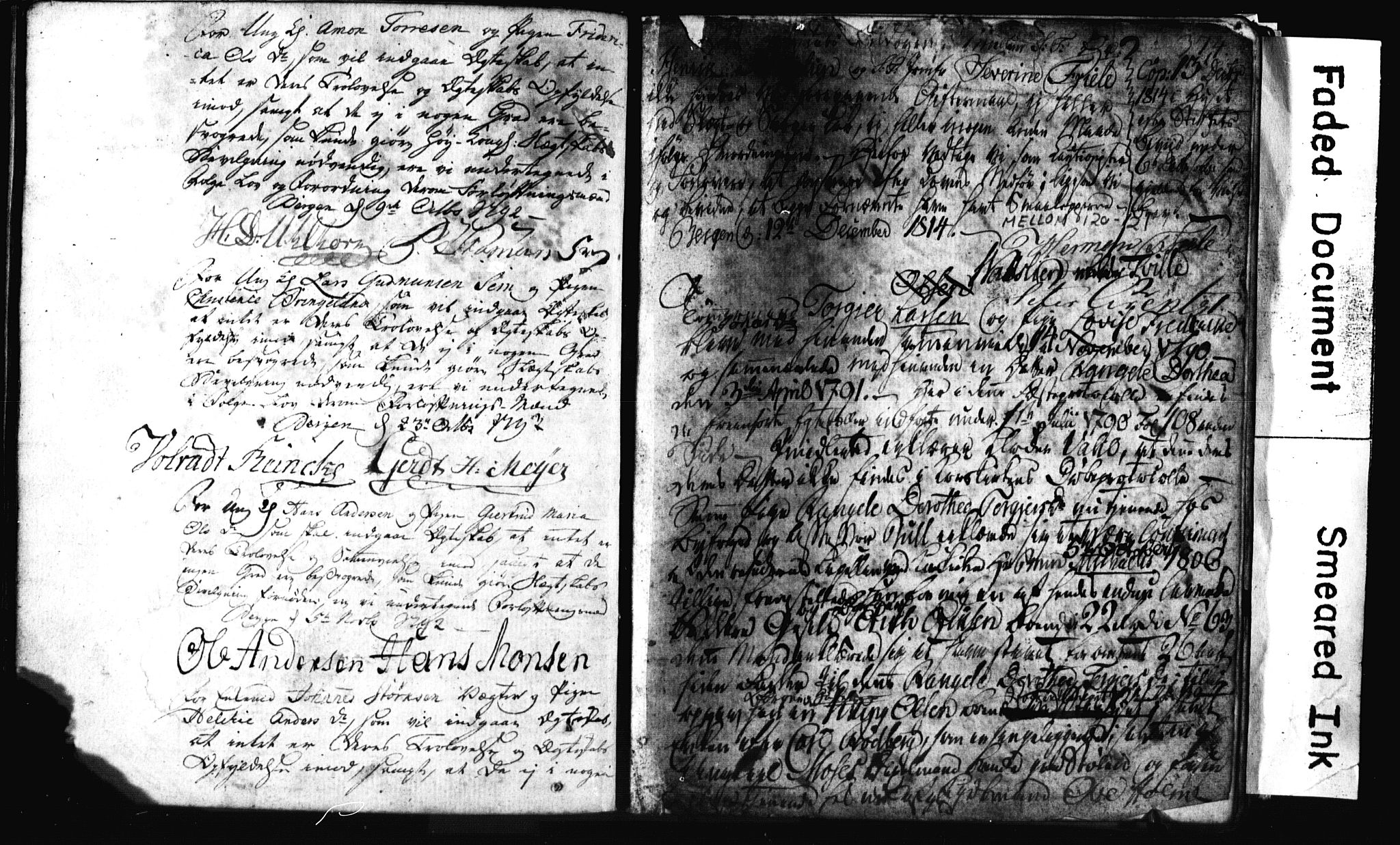 Korskirken sokneprestembete, SAB/A-76101: Forlovererklæringer nr. II.5.1, 1776-1816, s. 129