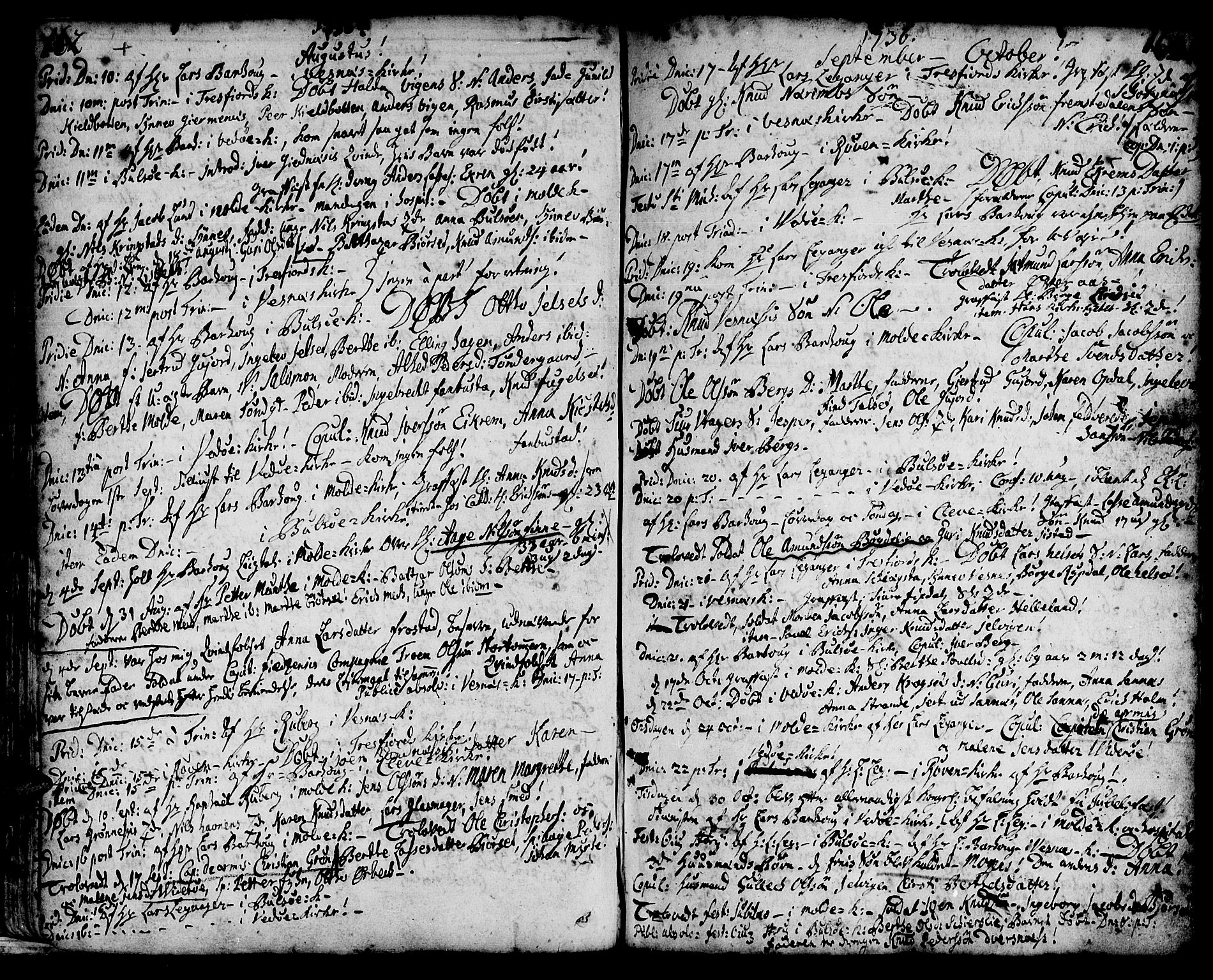 Ministerialprotokoller, klokkerbøker og fødselsregistre - Møre og Romsdal, AV/SAT-A-1454/547/L0599: Ministerialbok nr. 547A01, 1721-1764, s. 164-165