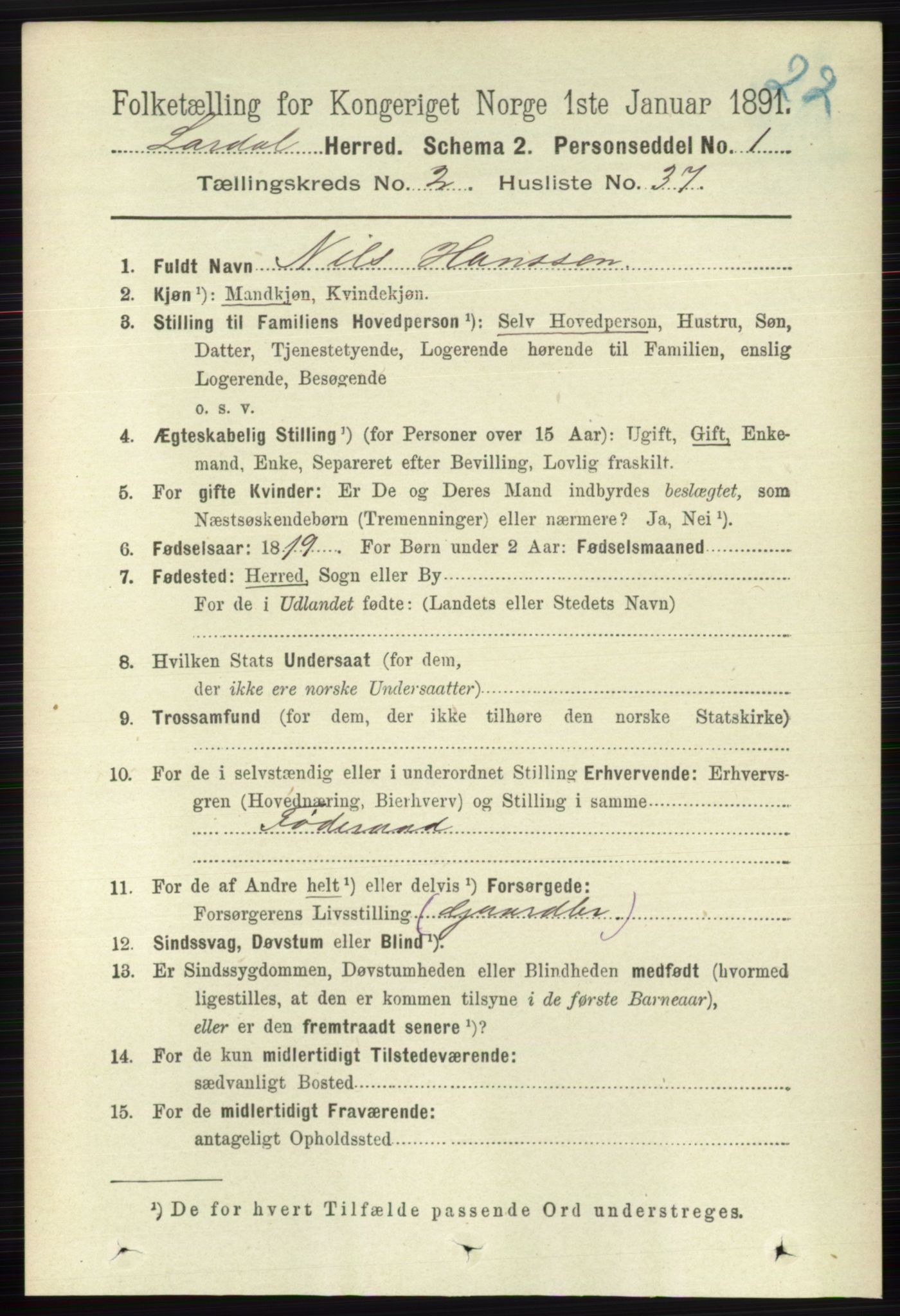 RA, Folketelling 1891 for 0728 Lardal herred, 1891, s. 920