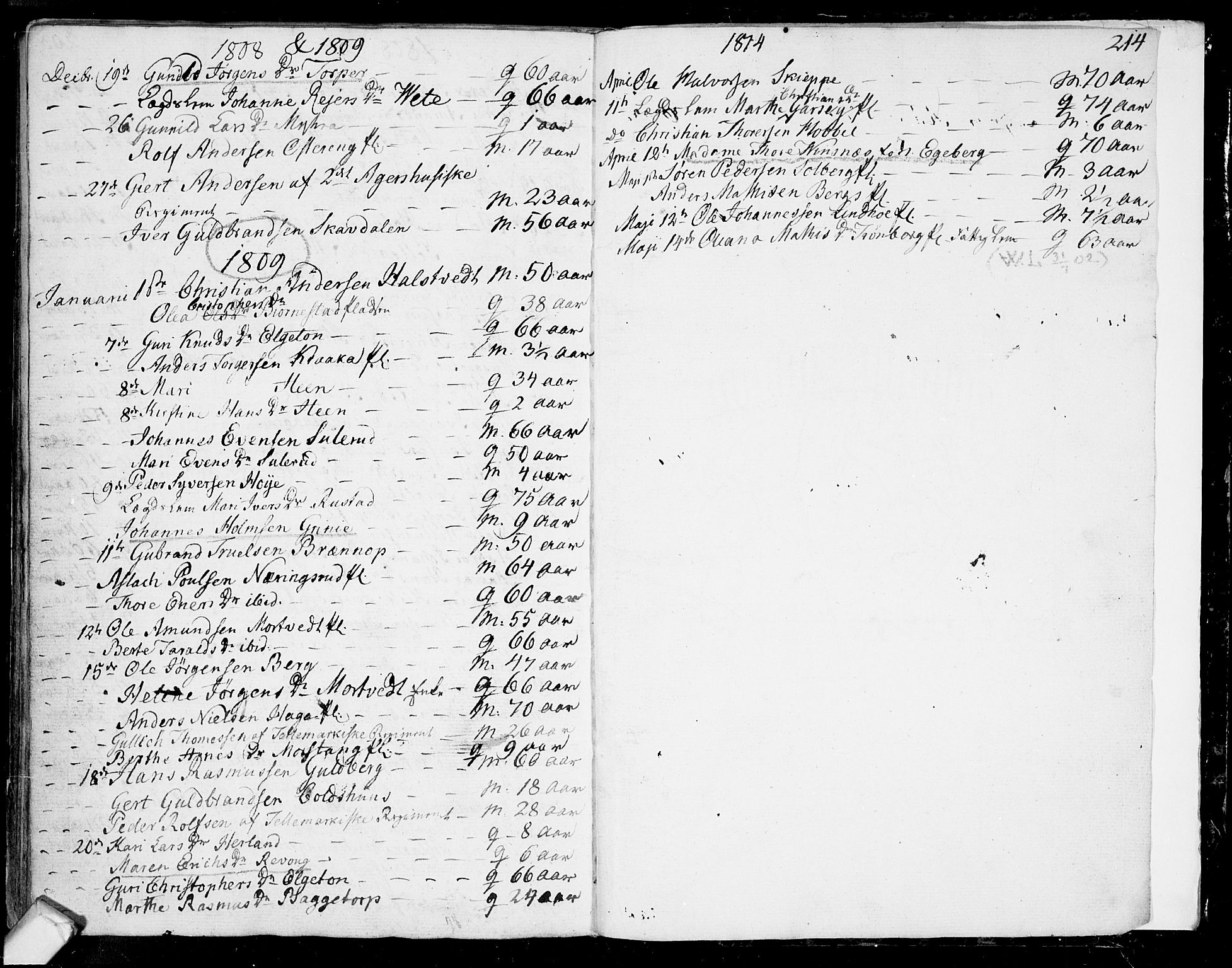 Eidsberg prestekontor Kirkebøker, SAO/A-10905/F/Fa/L0006: Ministerialbok nr. I 6, 1807-1814, s. 214