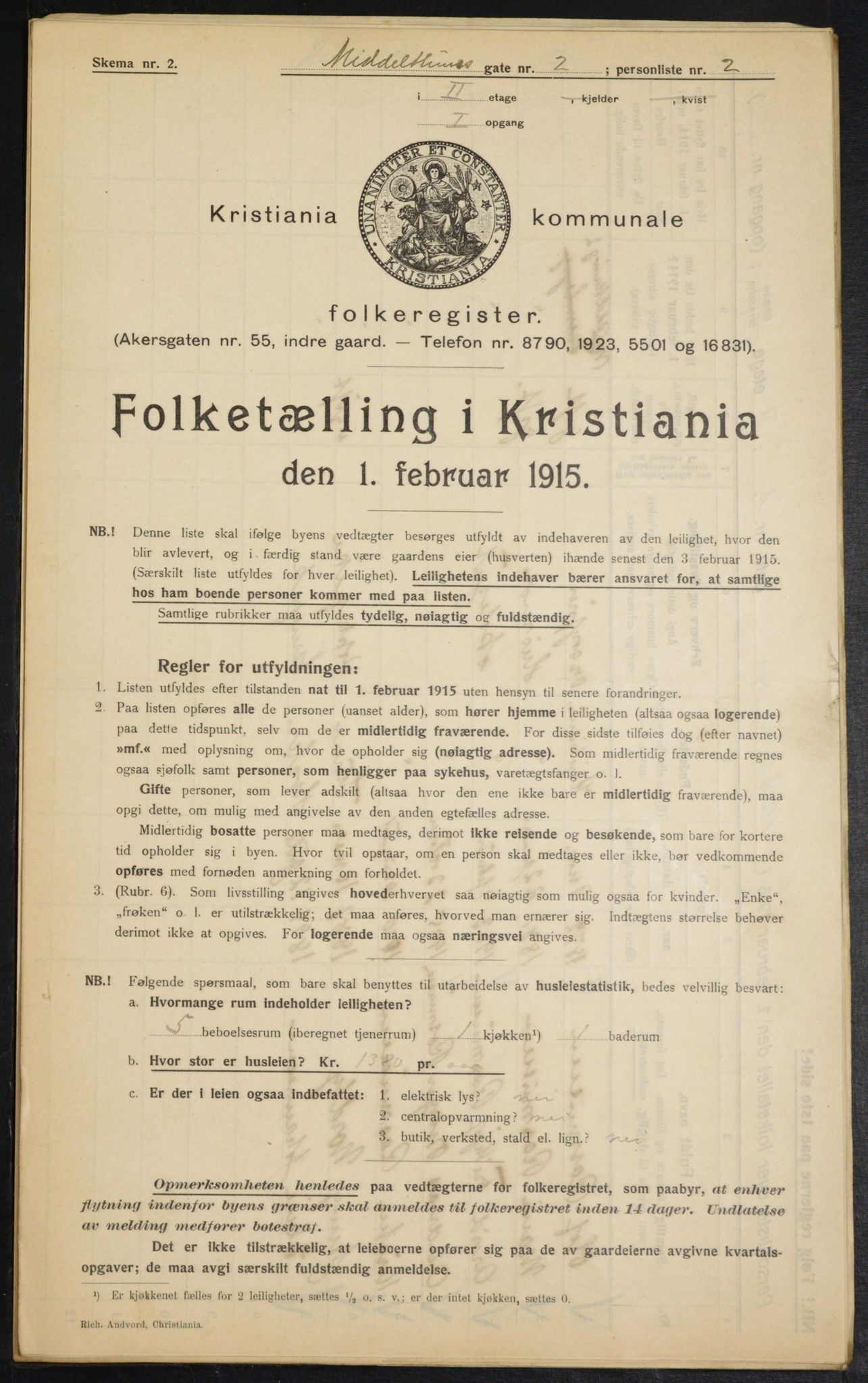 OBA, Kommunal folketelling 1.2.1915 for Kristiania, 1915, s. 64728