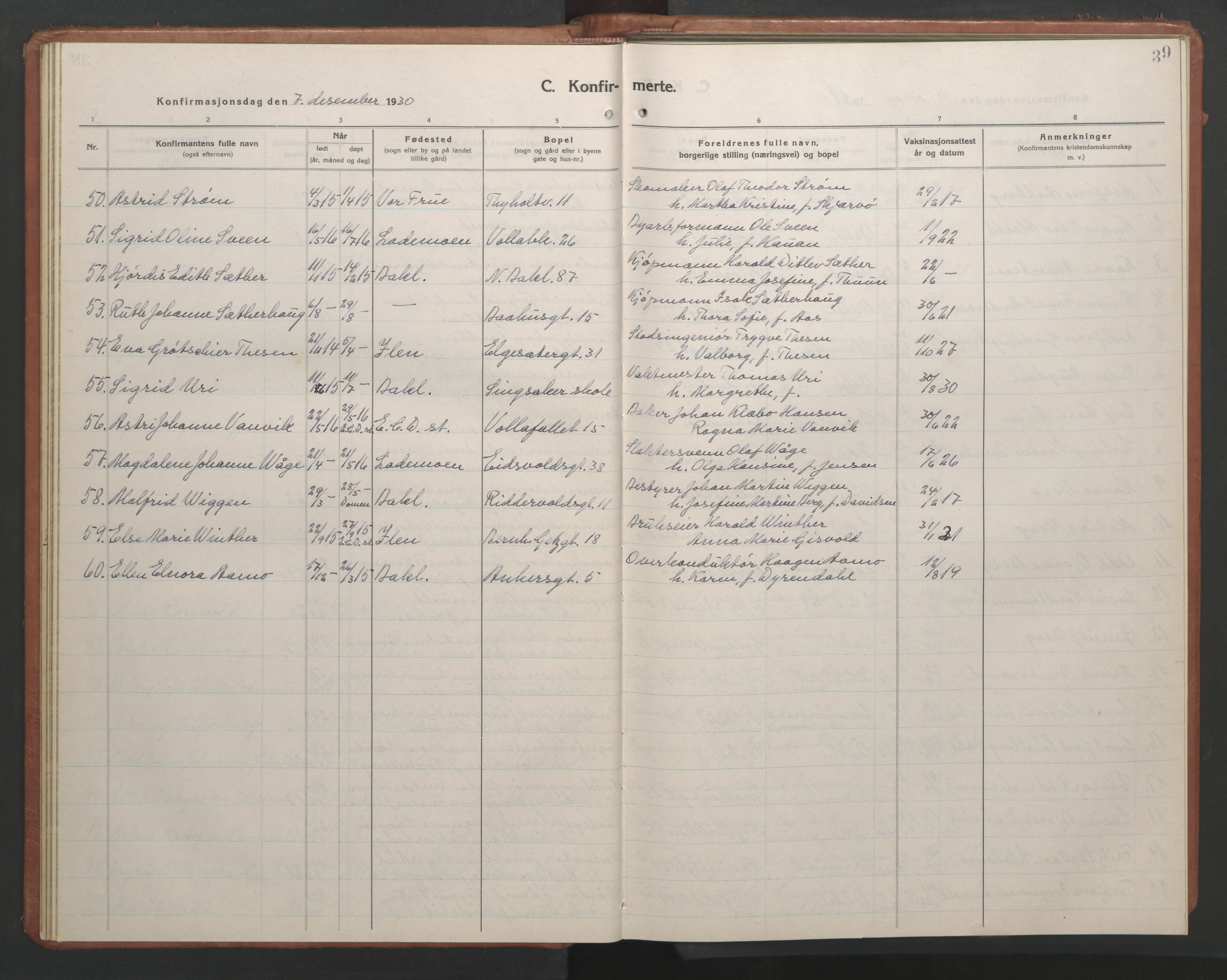 Ministerialprotokoller, klokkerbøker og fødselsregistre - Sør-Trøndelag, SAT/A-1456/604/L0228: Klokkerbok nr. 604C11, 1928-1950, s. 39