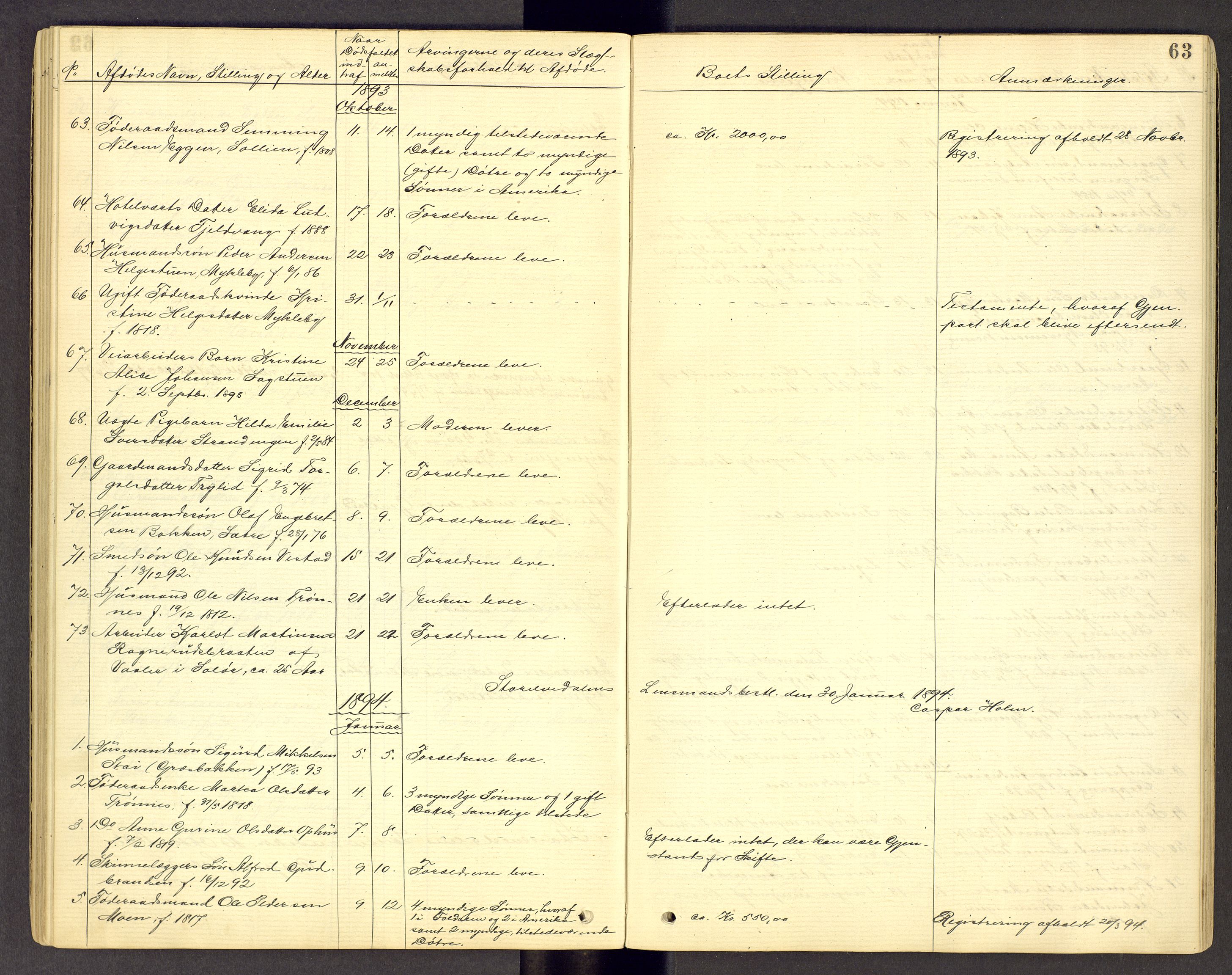 Sør-Østerdal sorenskriveri, AV/SAH-TING-018/J/Jg/L0014: Dødsfallsjournal, 1874-1908, s. 63