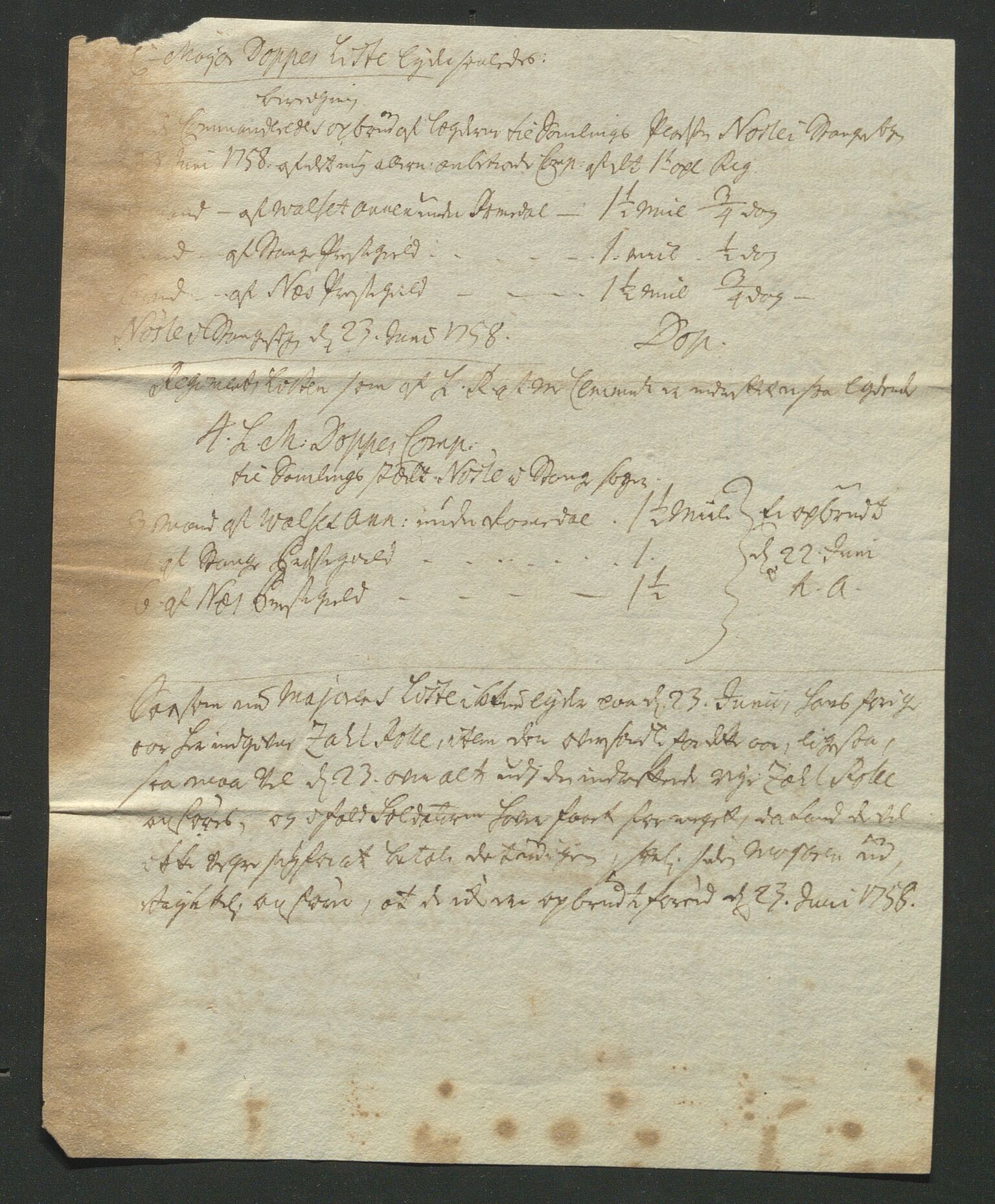 Åker i Vang, Hedmark, og familien Todderud, AV/SAH-ARK-010/E/Ea/L0001: Korrespondanse ordnet kronologisk, 1721-1772, s. 109