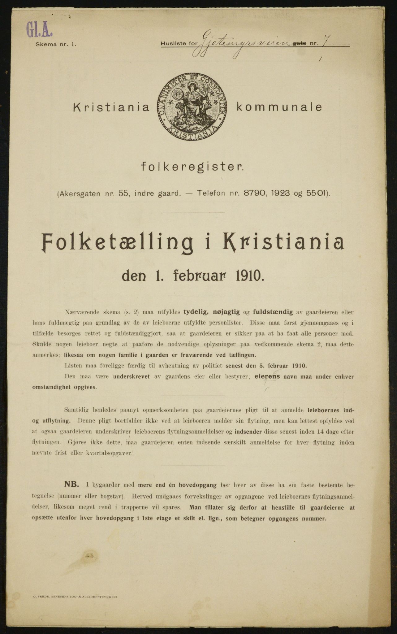 OBA, Kommunal folketelling 1.2.1910 for Kristiania, 1910, s. 27324