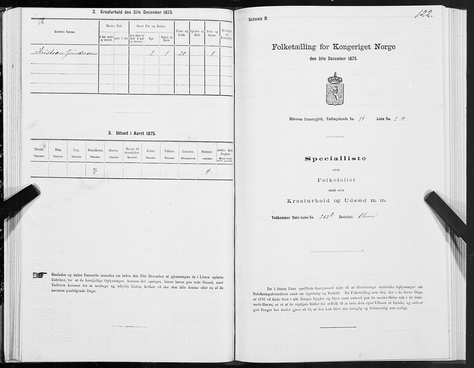 SAT, Folketelling 1875 for 1617P Hitra prestegjeld, 1875, s. 7122