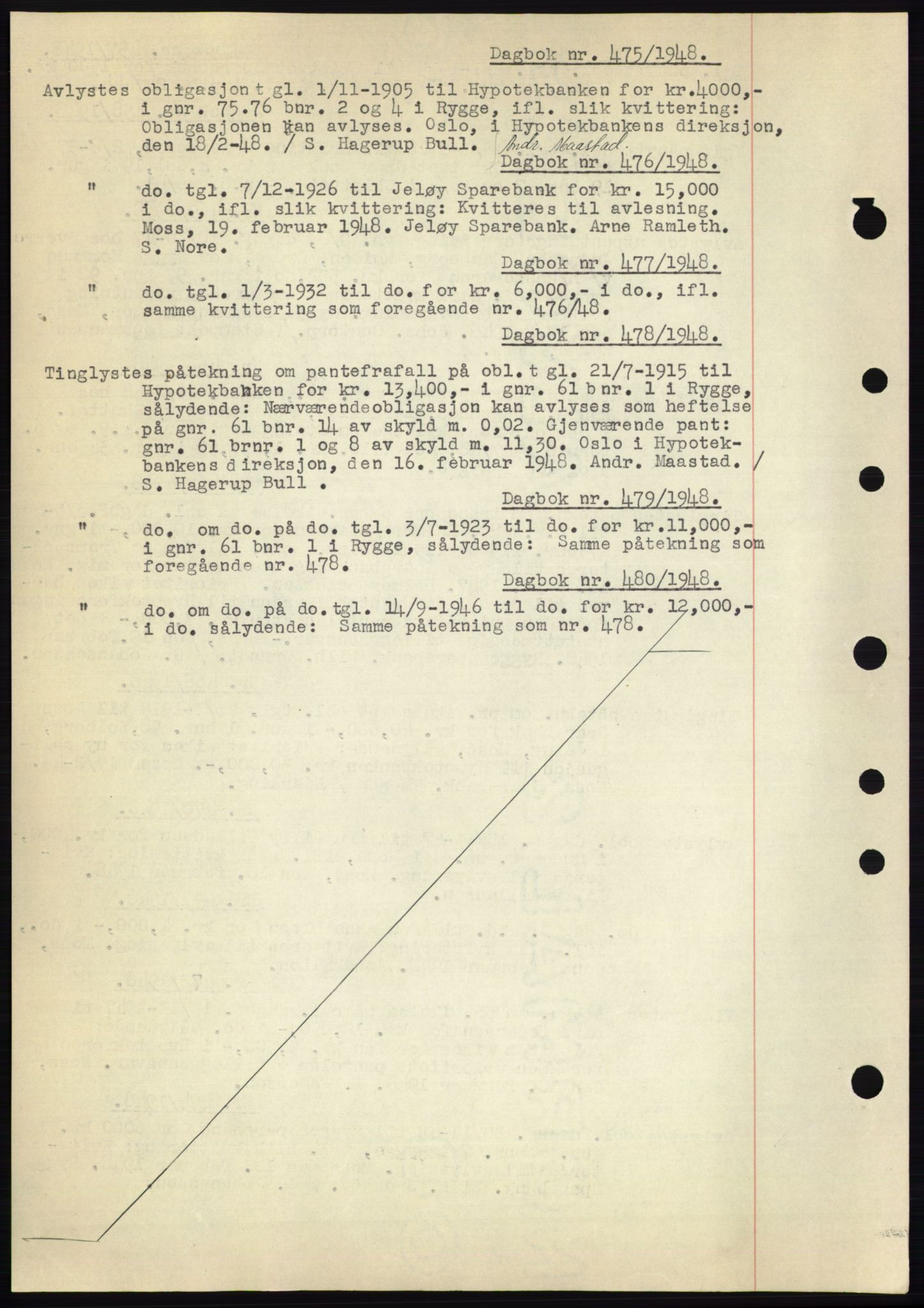 Moss sorenskriveri, SAO/A-10168: Pantebok nr. C10, 1938-1950, Dagboknr: 475/1948