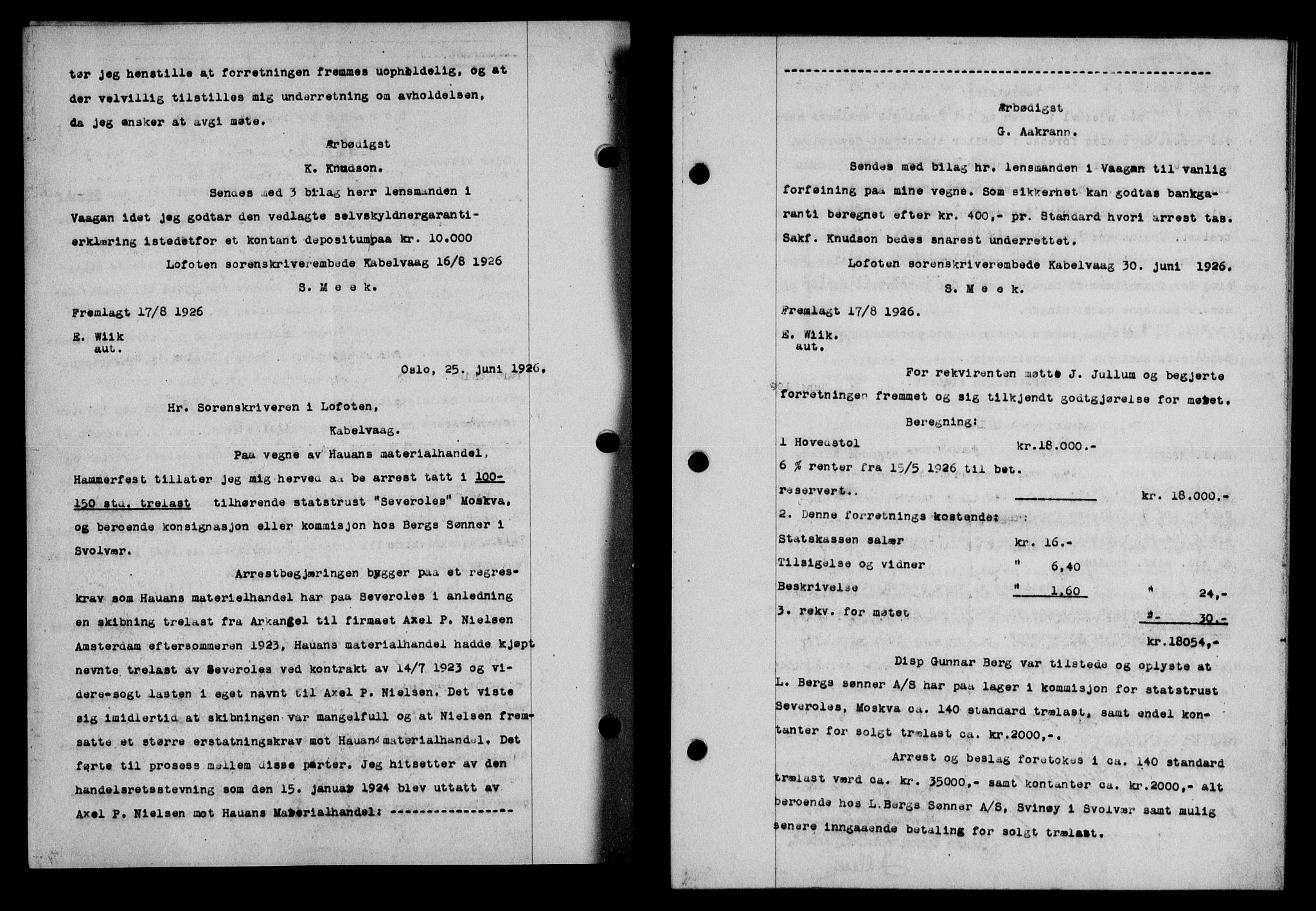 Lofoten sorenskriveri, SAT/A-0017/1/2/2C/L0014b: Pantebok nr. 14b, 1926-1926, Tingl.dato: 04.10.1926