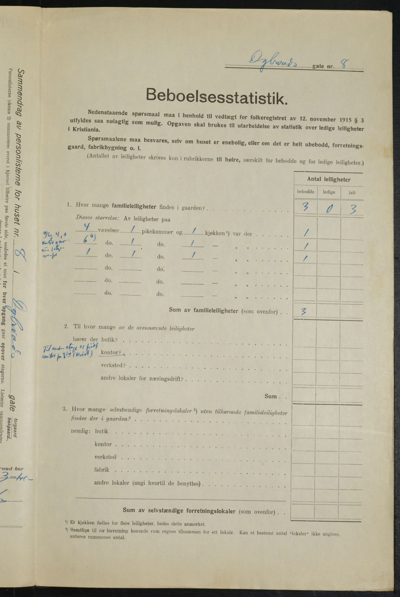 OBA, Kommunal folketelling 1.2.1916 for Kristiania, 1916, s. 17615