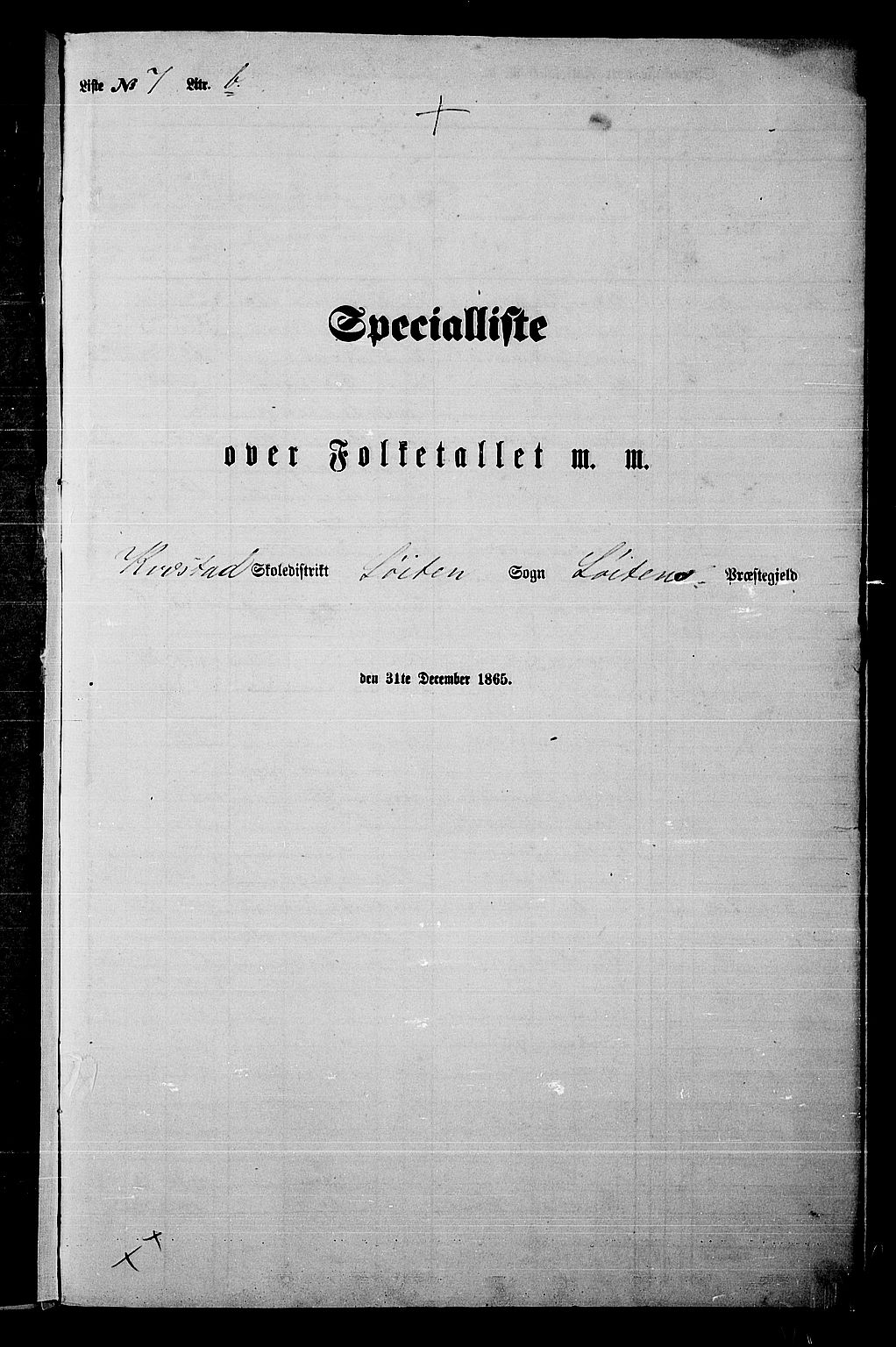 RA, Folketelling 1865 for 0415P Løten prestegjeld, 1865, s. 184