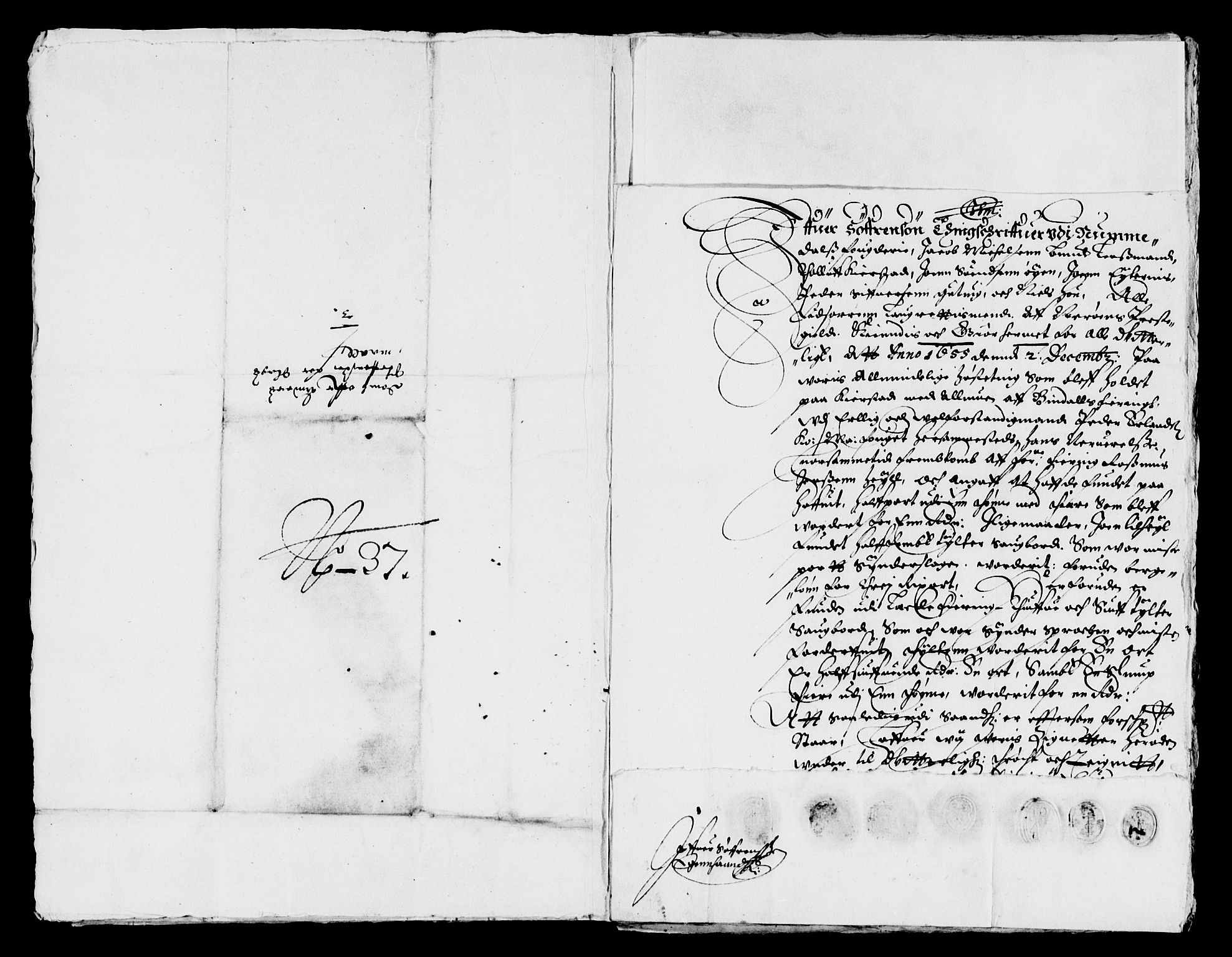 Rentekammeret inntil 1814, Reviderte regnskaper, Lensregnskaper, AV/RA-EA-5023/R/Rb/Rbw/L0115: Trondheim len, 1647-1655