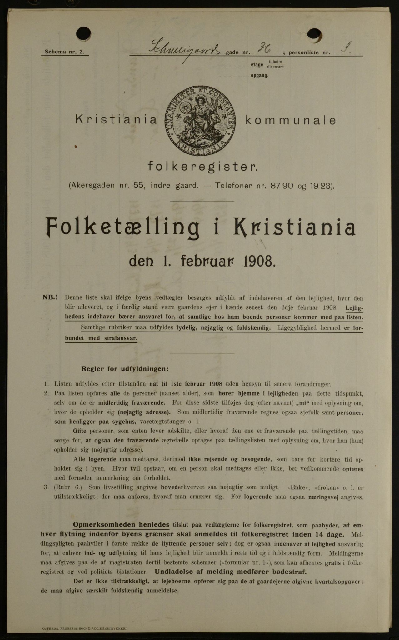 OBA, Kommunal folketelling 1.2.1908 for Kristiania kjøpstad, 1908, s. 81807