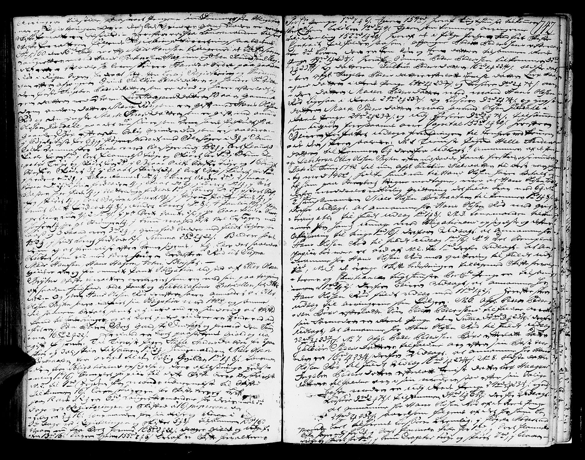 Lier, Røyken og Hurum sorenskriveri, SAKO/A-89/H/Hc/L0004: Skifteprotokoll, 1745-1761, s. 741b-742a