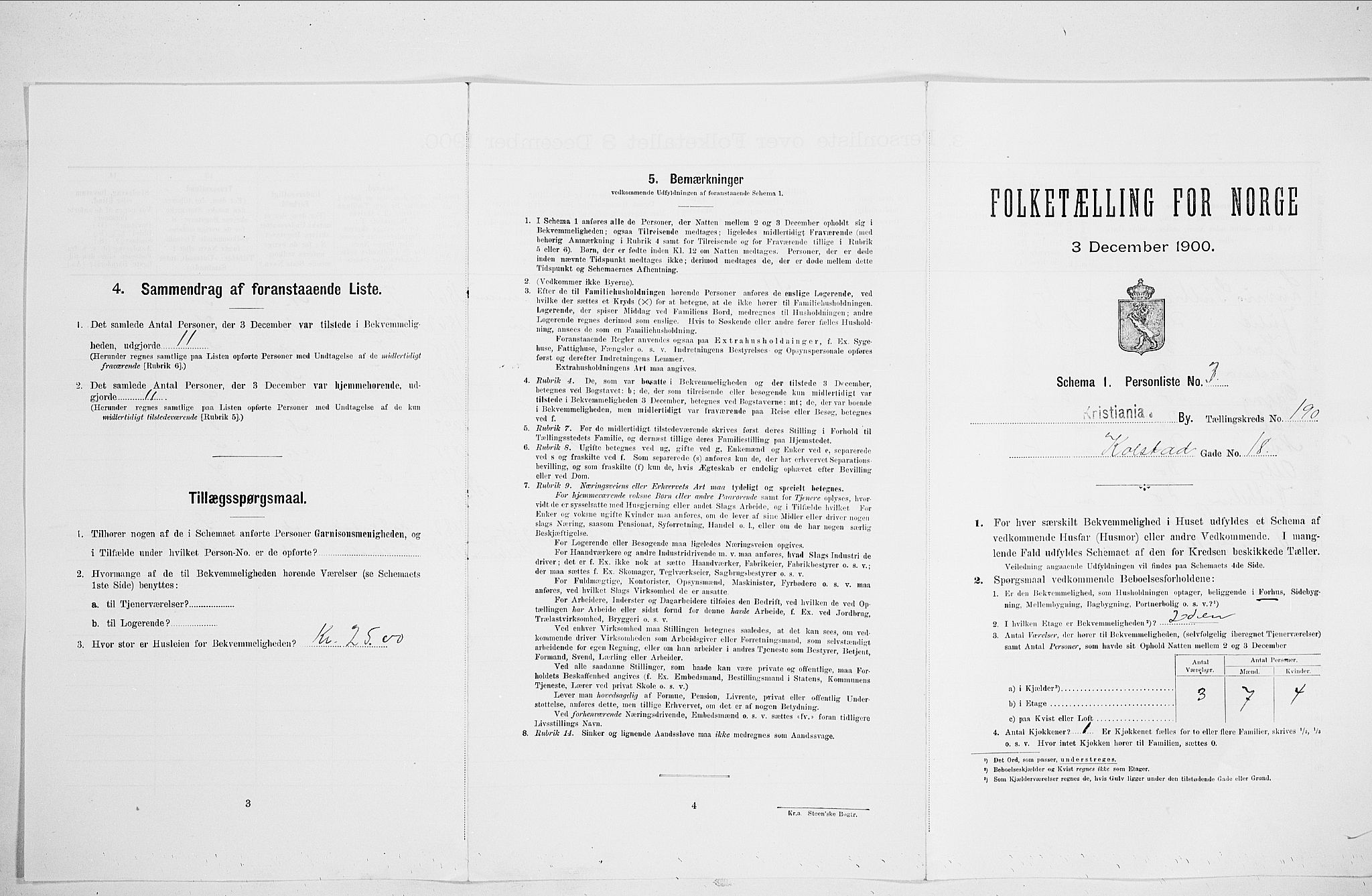 SAO, Folketelling 1900 for 0301 Kristiania kjøpstad, 1900, s. 48667