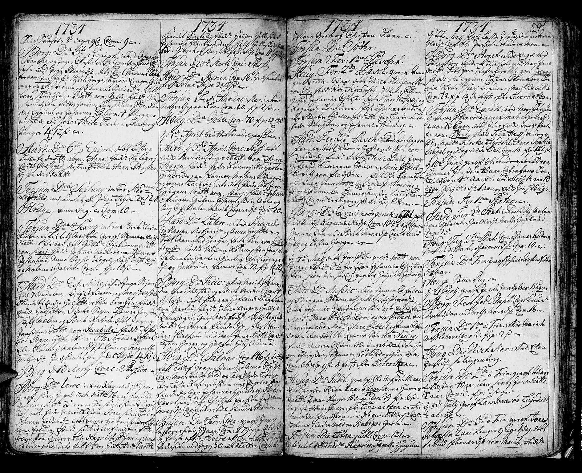 Lærdal sokneprestembete, SAB/A-81201: Ministerialbok nr. A 1, 1711-1752, s. 59