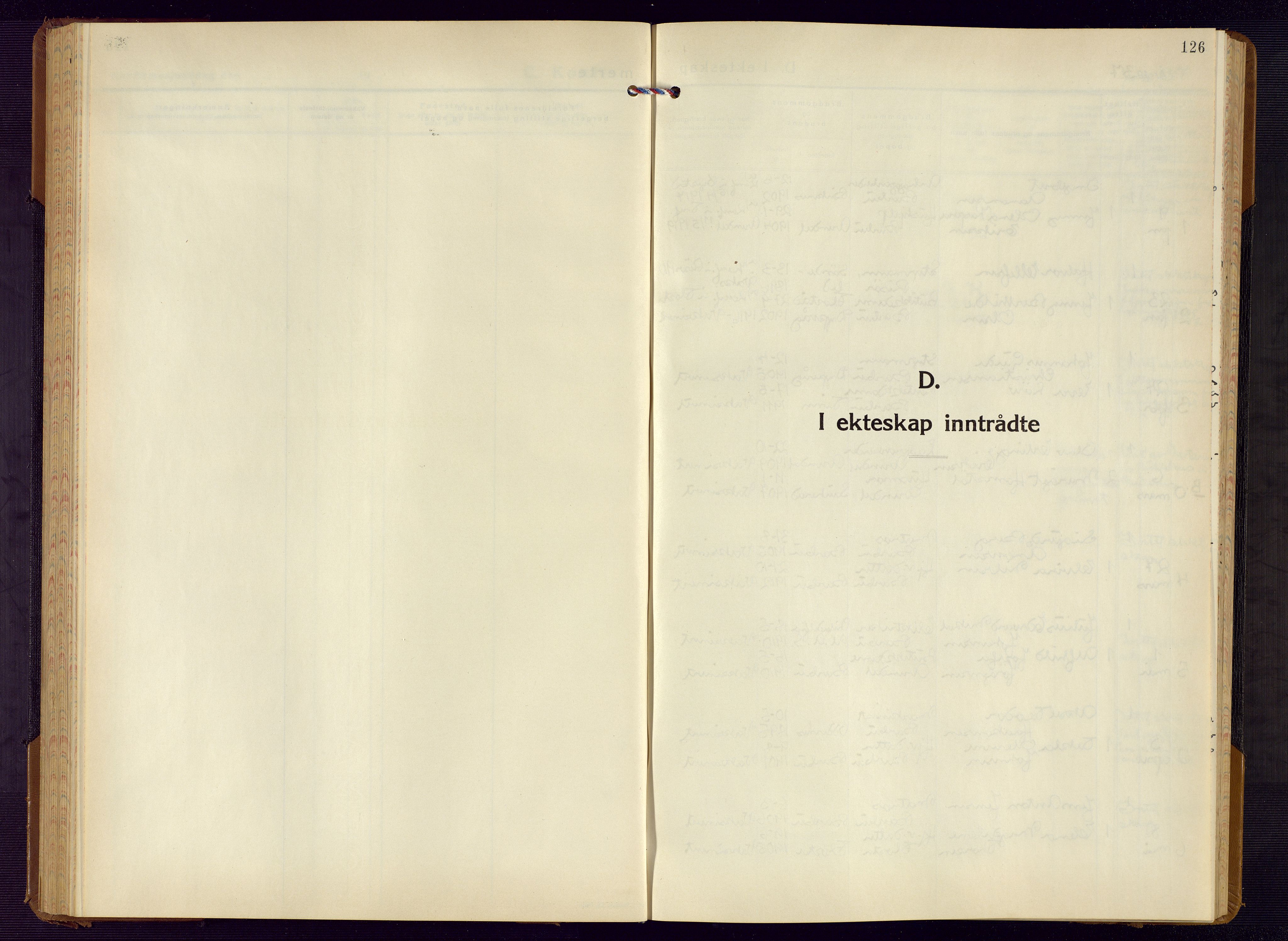 Barbu sokneprestkontor, AV/SAK-1111-0003/F/Fb/L0006: Klokkerbok nr. B 6, 1937-1947, s. 126