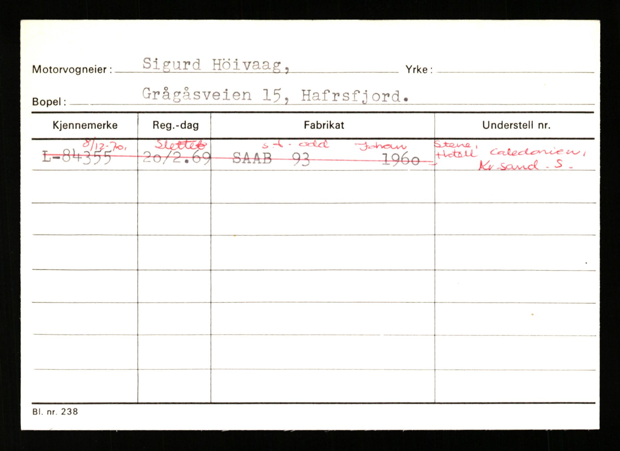 Stavanger trafikkstasjon, SAST/A-101942/0/H/L0017: Høymark - Isaksen, 1930-1971, s. 155