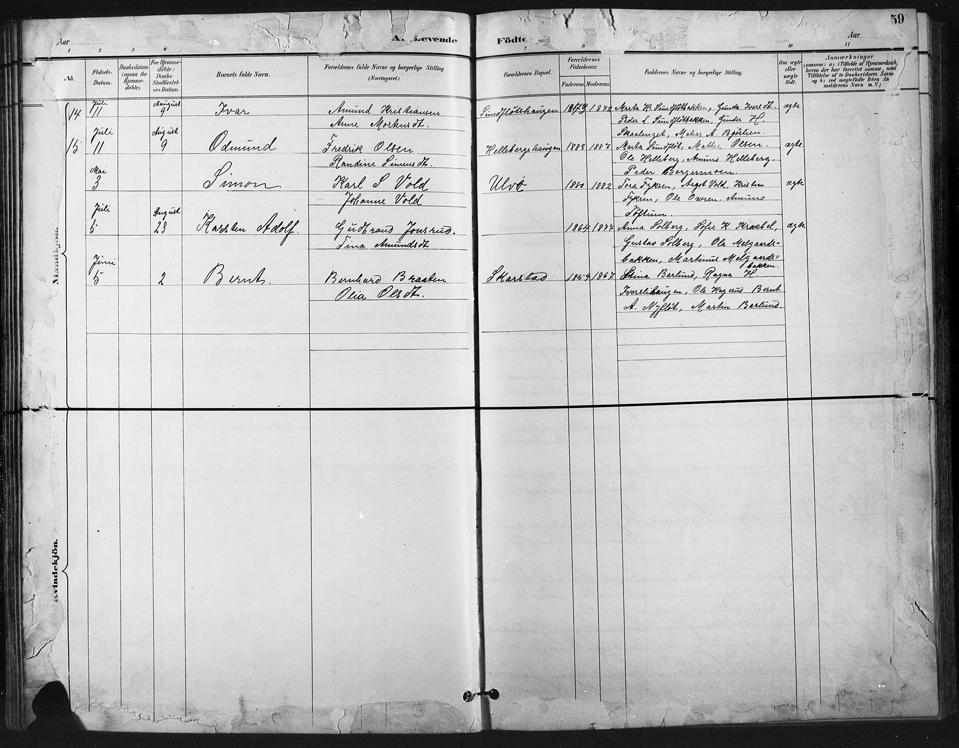 Vestre Gausdal prestekontor, AV/SAH-PREST-094/H/Ha/Hab/L0003: Klokkerbok nr. 3, 1896-1925, s. 58