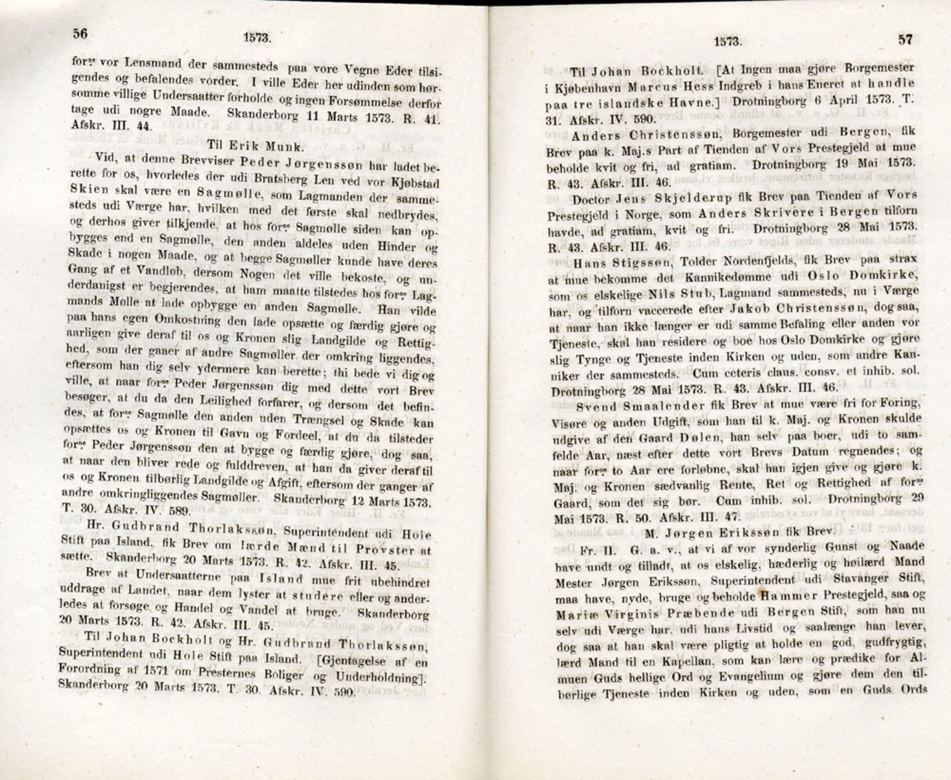 Publikasjoner utgitt av Det Norske Historiske Kildeskriftfond, PUBL/-/-/-: Norske Rigs-Registranter, bind 2, 1572-1588, s. 56-57