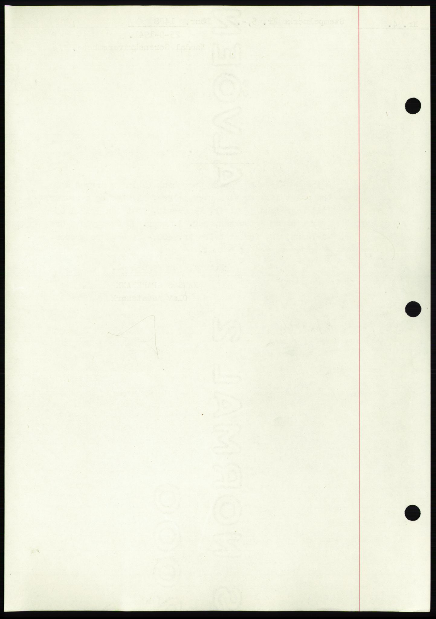 Namdal sorenskriveri, SAT/A-4133/1/2/2C: Pantebok nr. -, 1941-1942, Dagboknr: 1488/1941
