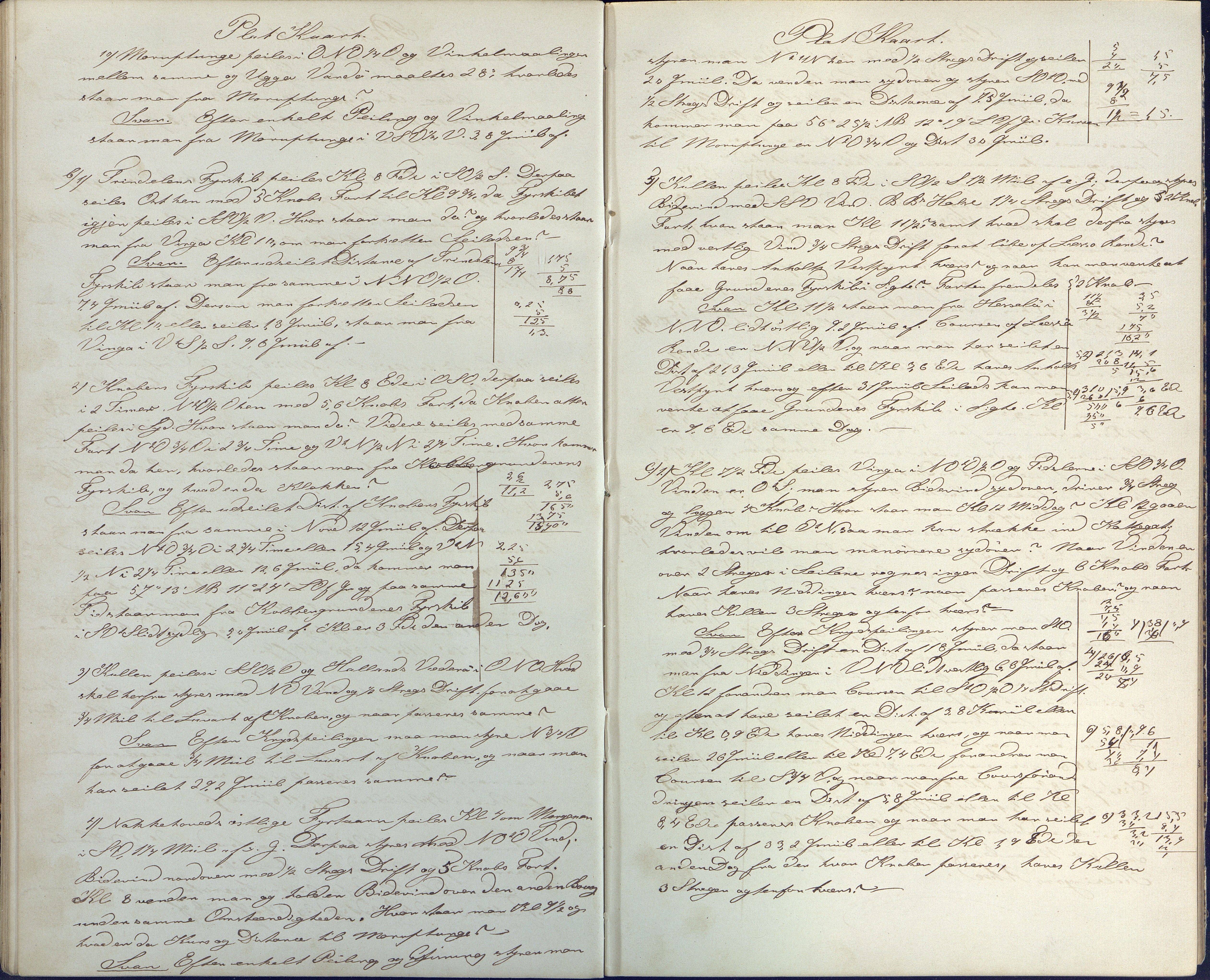 Samling av navigasjonsbøker, AAKS/PA-2806/Y/Y01/L0001/0001: Håndskrevne navigasjonsbøker / Navigationskrivebog tilhørende Anders Dedekam, Arendal, 1863