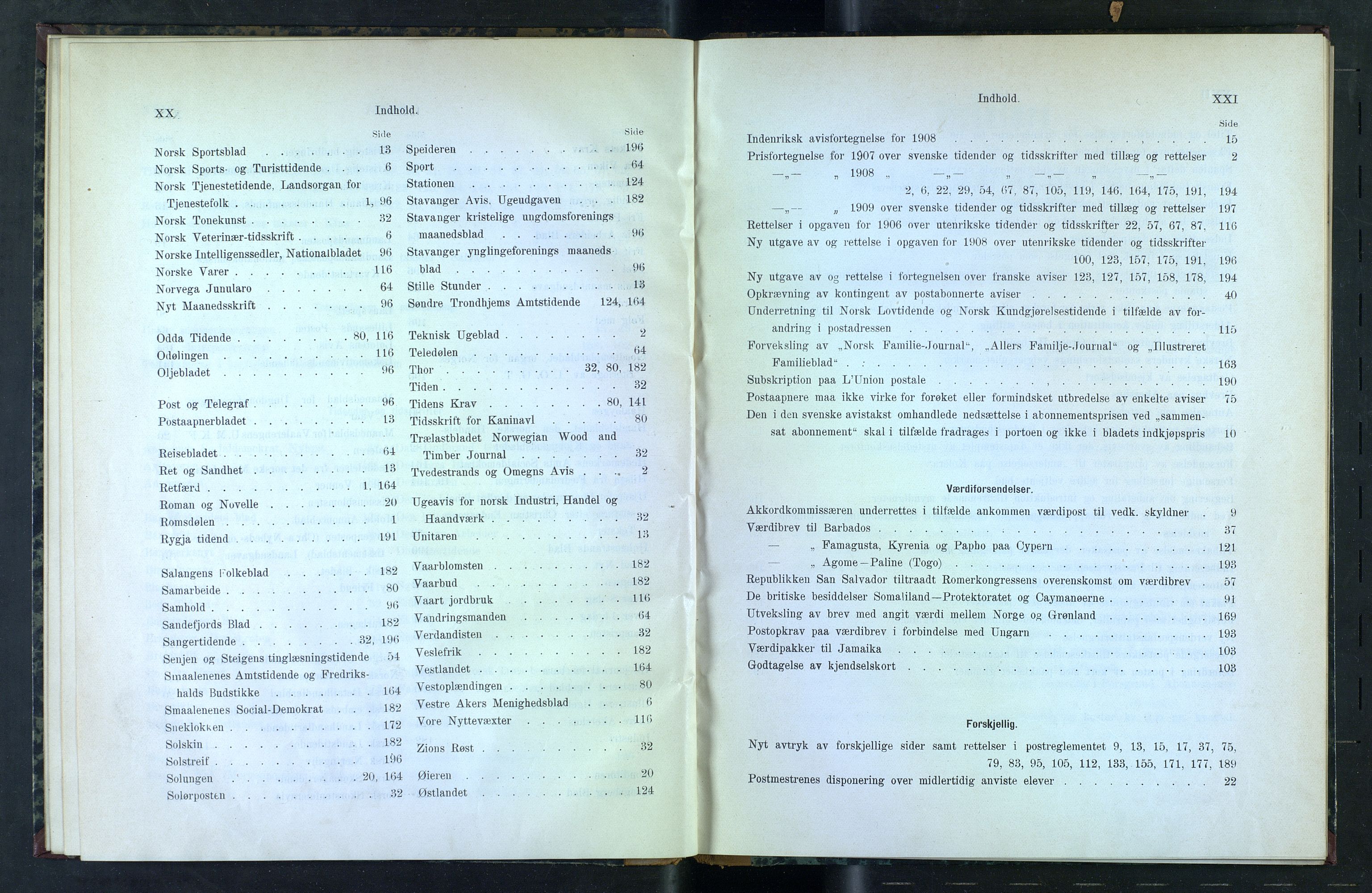 Norges Postmuseums bibliotek, NOPO/-/-/-: Sirkulærer fra Poststyrelsen, 1908