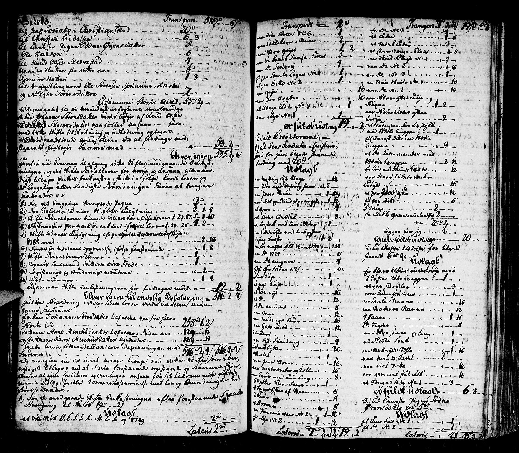 Nedenes sorenskriveri før 1824, SAK/1221-0007/H/Hc/L0040: Skifteprotokoll med register nr 27, 1788-1791, s. 621b-622a