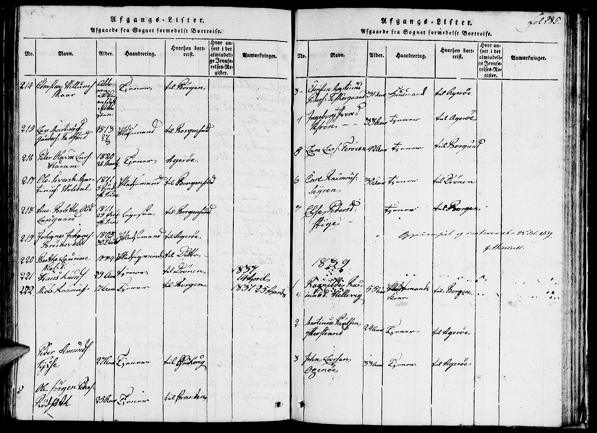 Ministerialprotokoller, klokkerbøker og fødselsregistre - Møre og Romsdal, SAT/A-1454/536/L0506: Klokkerbok nr. 536C01, 1818-1859, s. 285