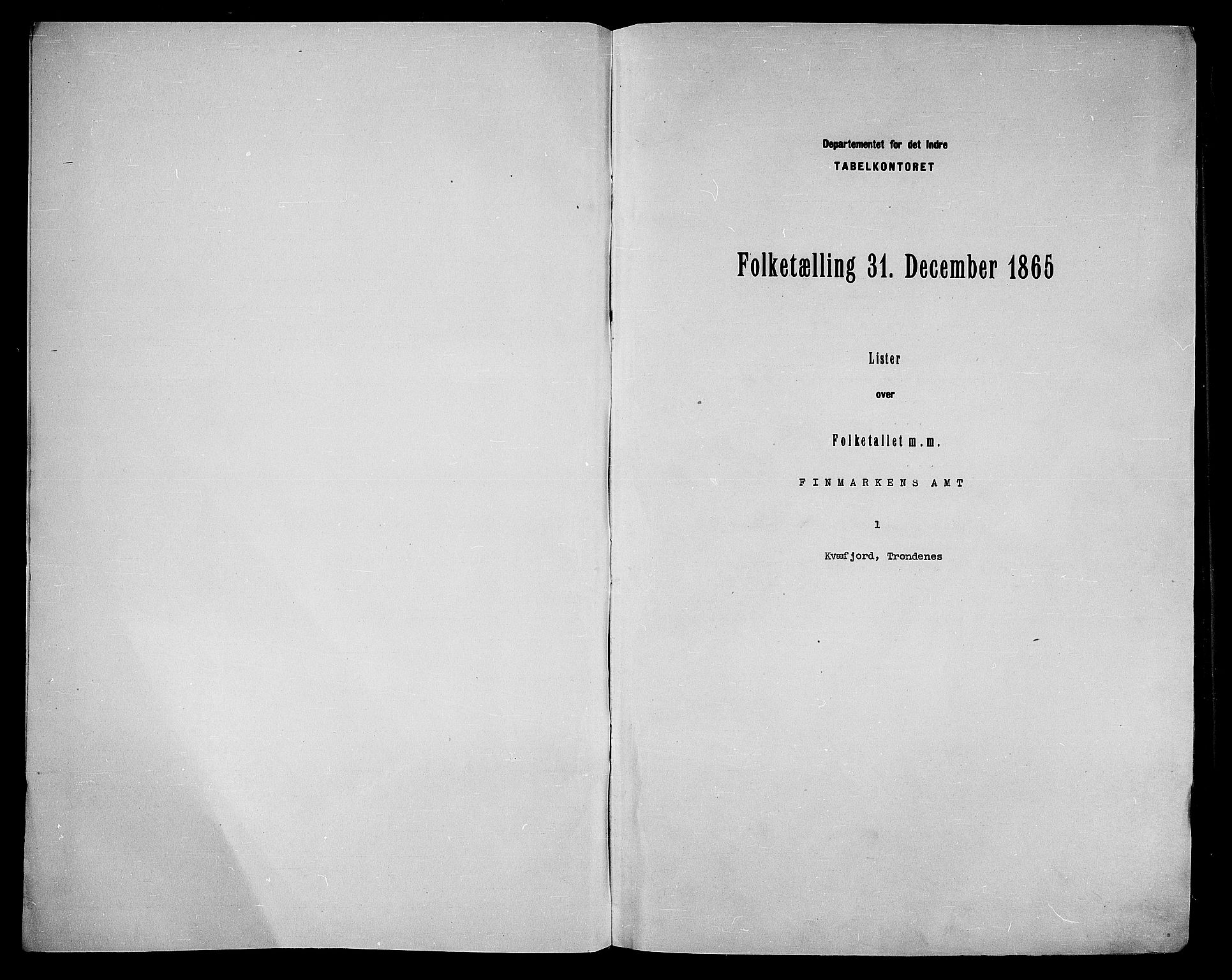 RA, Folketelling 1865 for 1911P Kvæfjord prestegjeld, 1865, s. 3