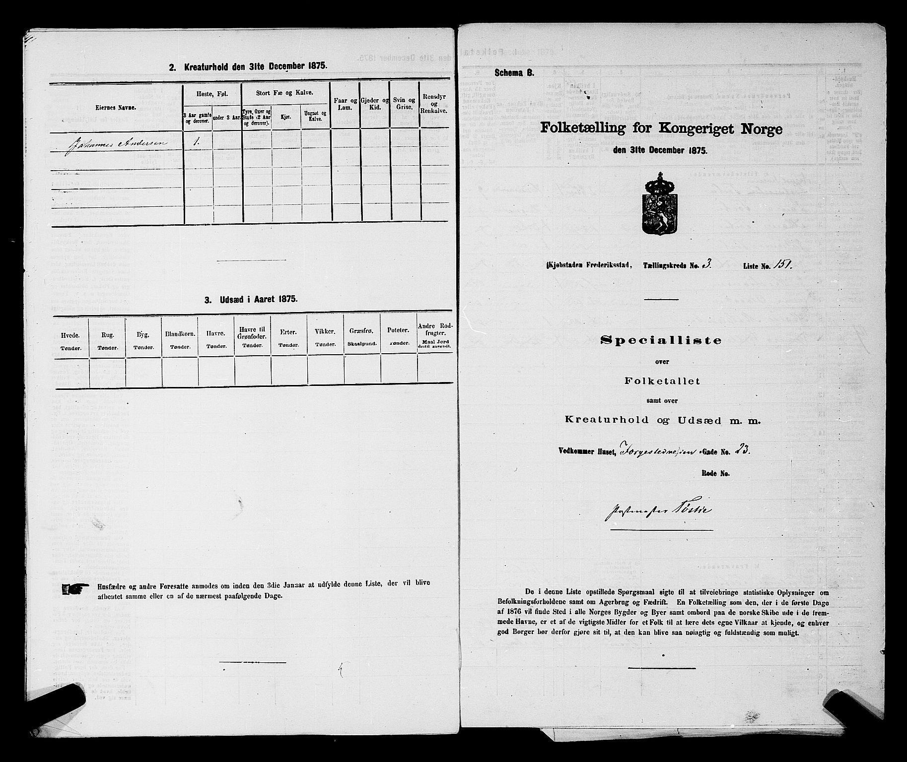 RA, Folketelling 1875 for 0103B Fredrikstad prestegjeld, Fredrikstad kjøpstad, 1875, s. 558