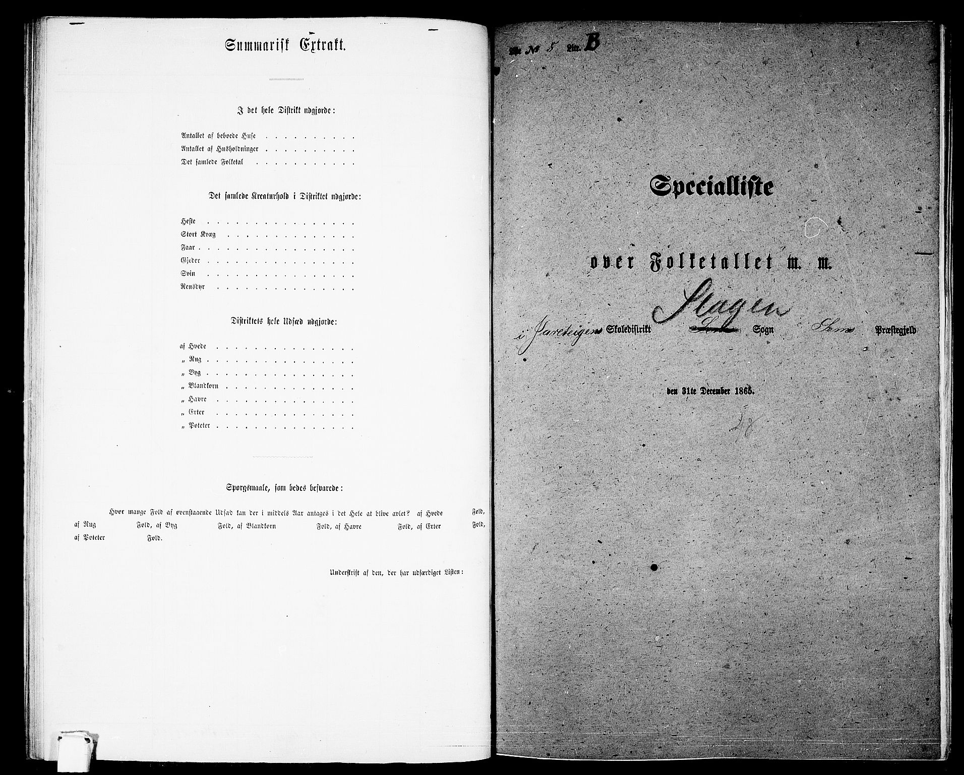RA, Folketelling 1865 for 0721P Sem prestegjeld, 1865, s. 83