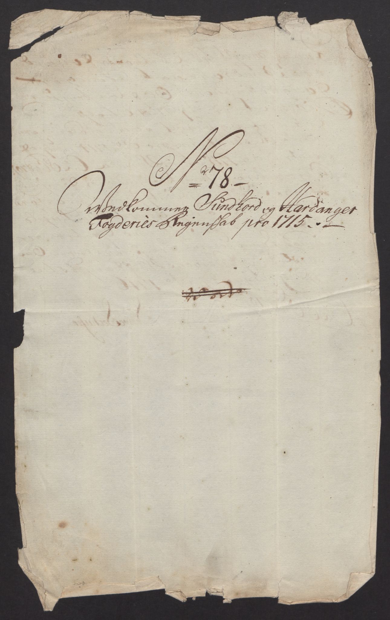 Rentekammeret inntil 1814, Reviderte regnskaper, Fogderegnskap, AV/RA-EA-4092/R48/L2991: Fogderegnskap Sunnhordland og Hardanger, 1715, s. 519