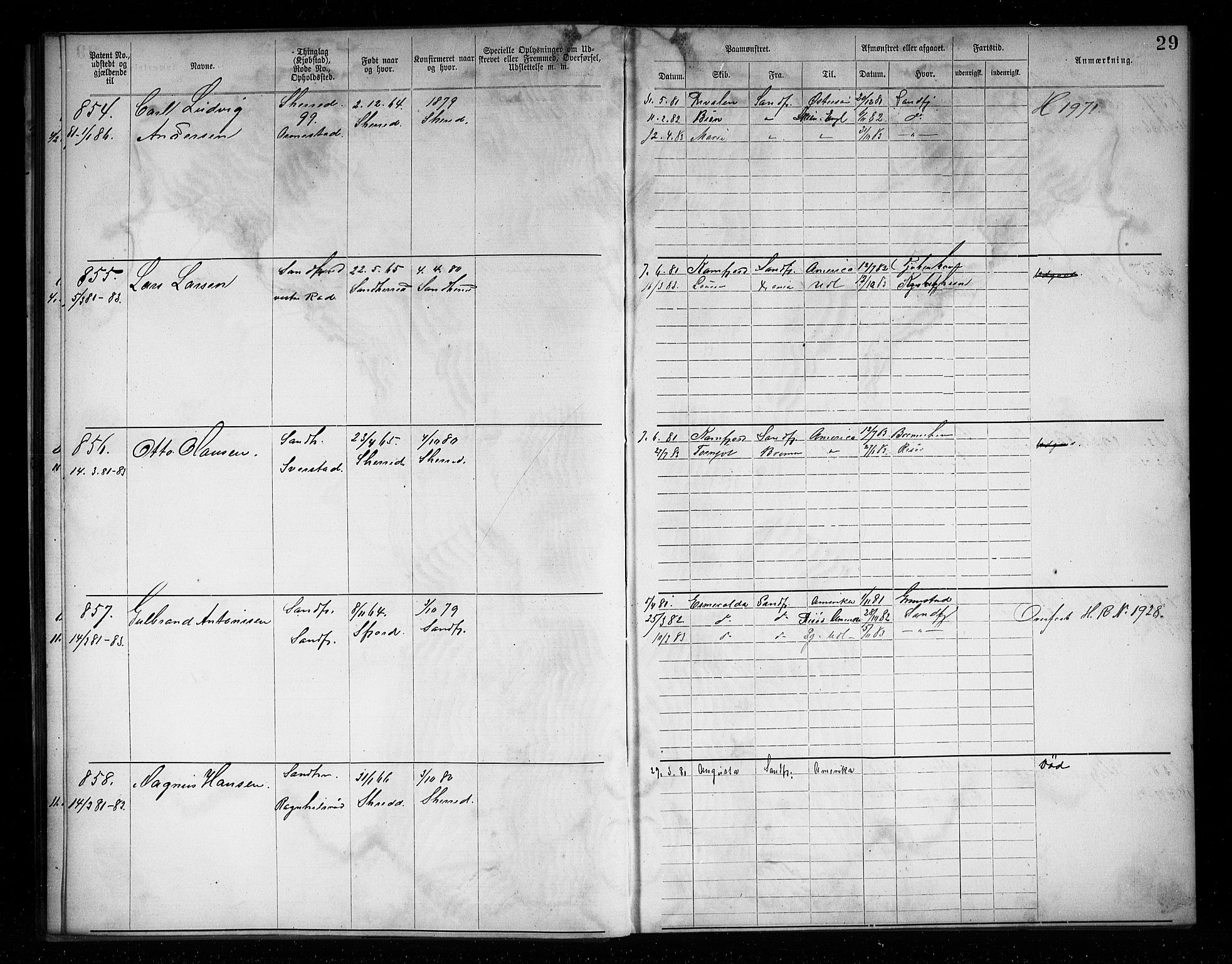 Sandefjord innrulleringskontor, AV/SAKO-A-788/F/Fa/L0004: Annotasjonsrulle, 1879-1889, s. 31