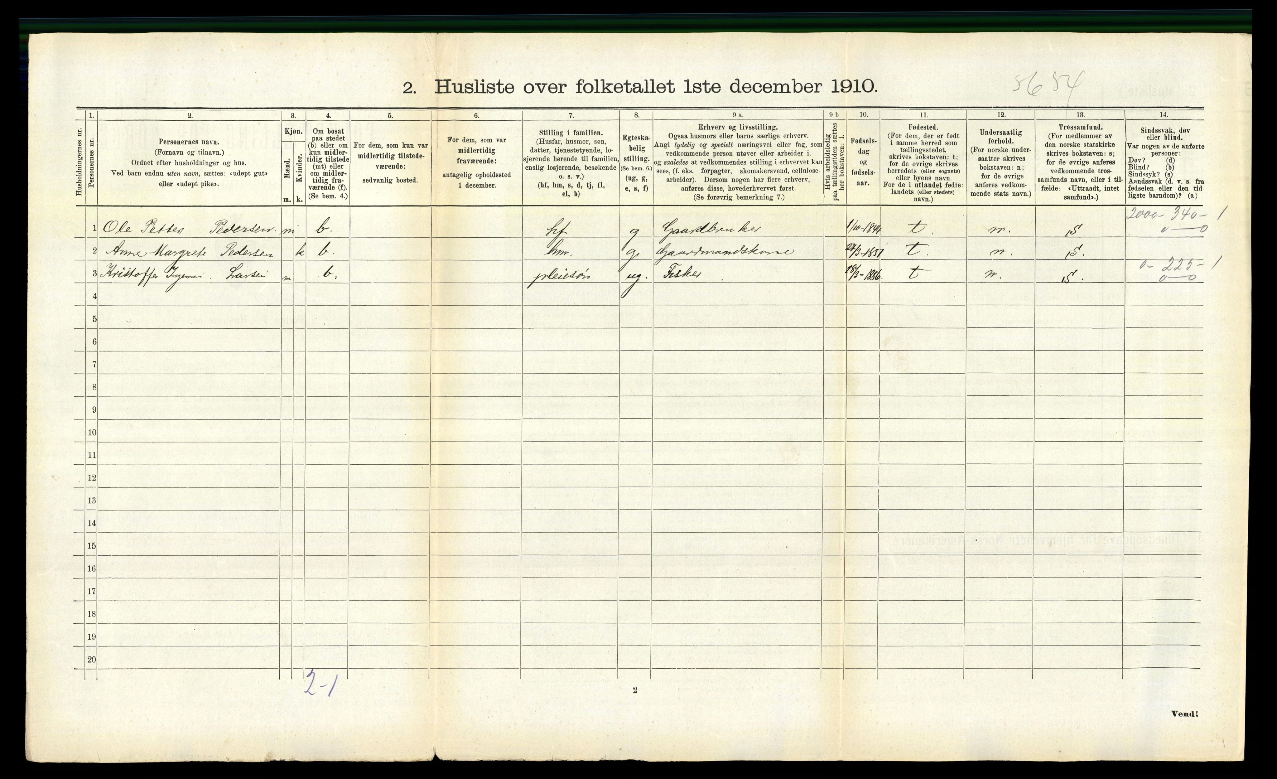 RA, Folketelling 1910 for 1851 Lødingen herred, 1910, s. 234