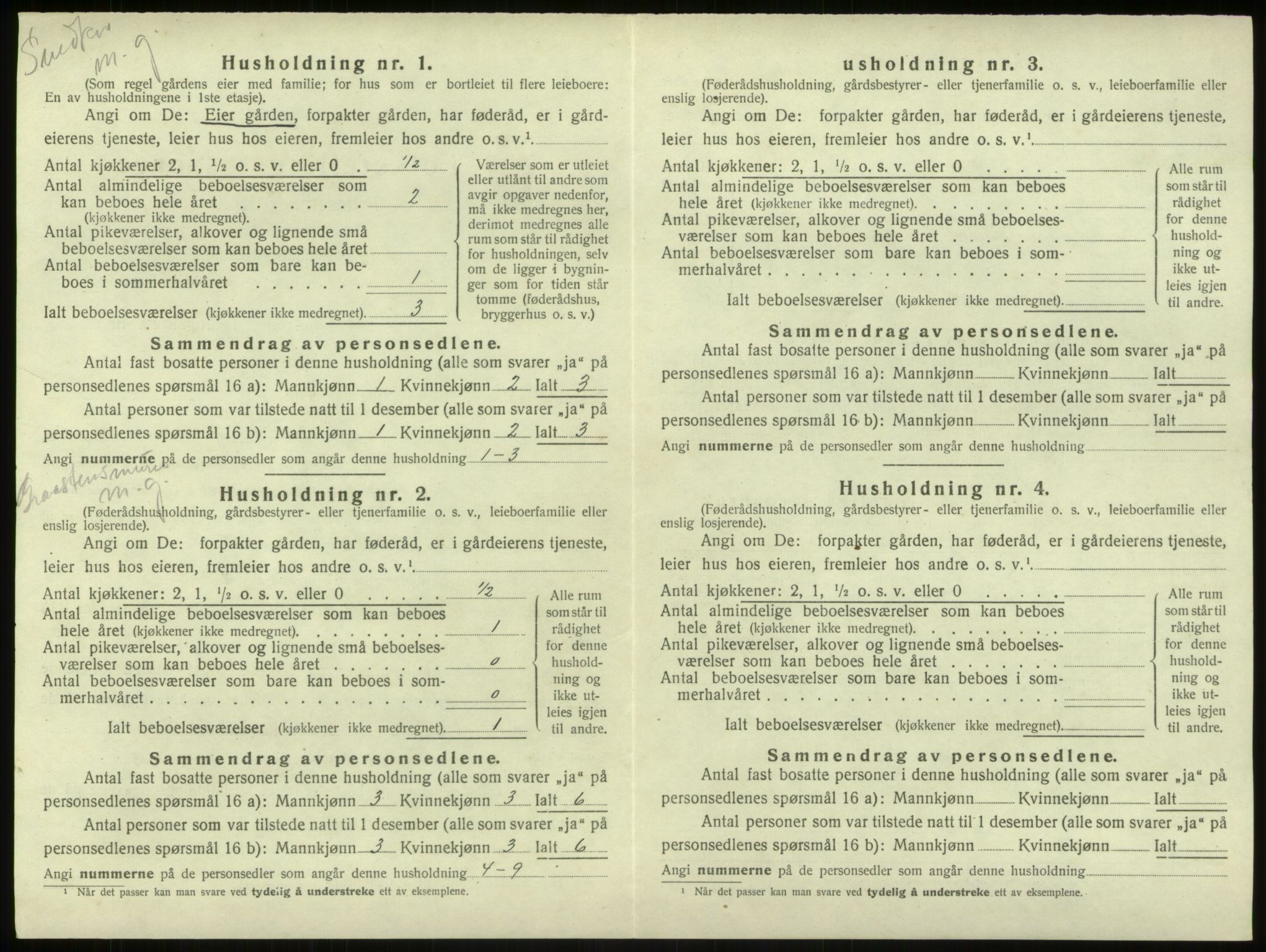 SAB, Folketelling 1920 for 1250 Haus herred, 1920, s. 202