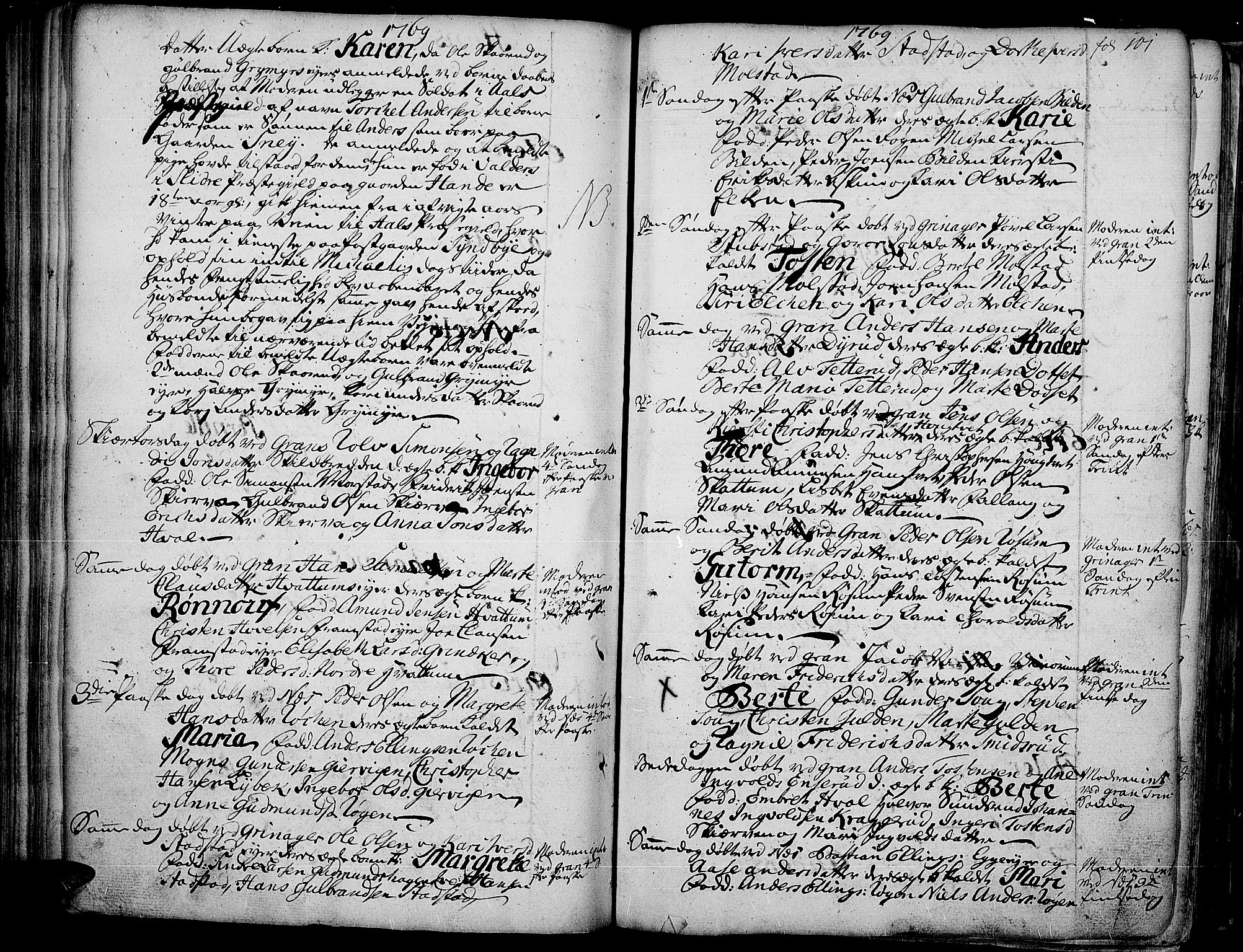 Gran prestekontor, AV/SAH-PREST-112/H/Ha/Haa/L0004: Ministerialbok nr. 4, 1759-1775, s. 101