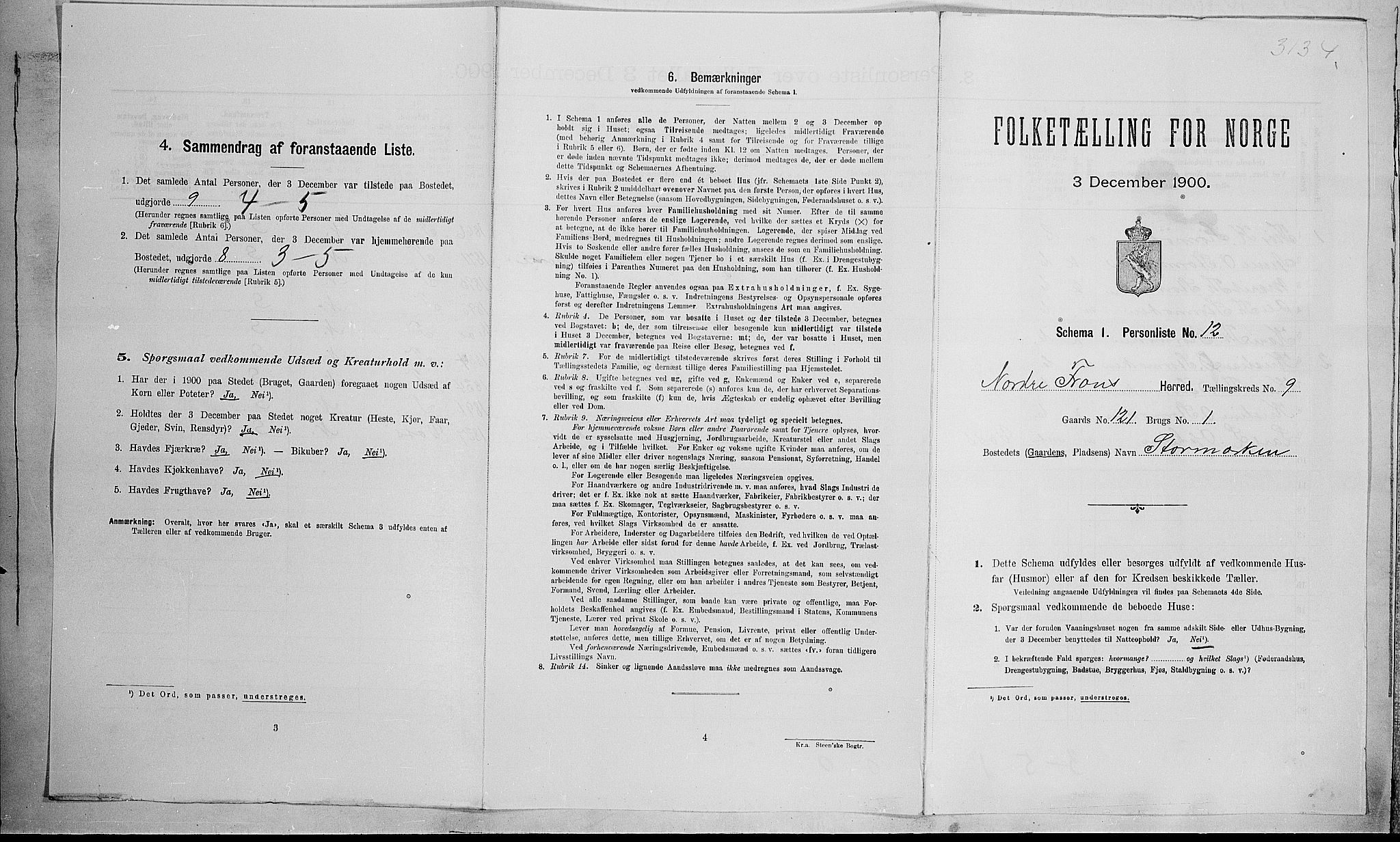 SAH, Folketelling 1900 for 0518 Nord-Fron herred, 1900, s. 1103