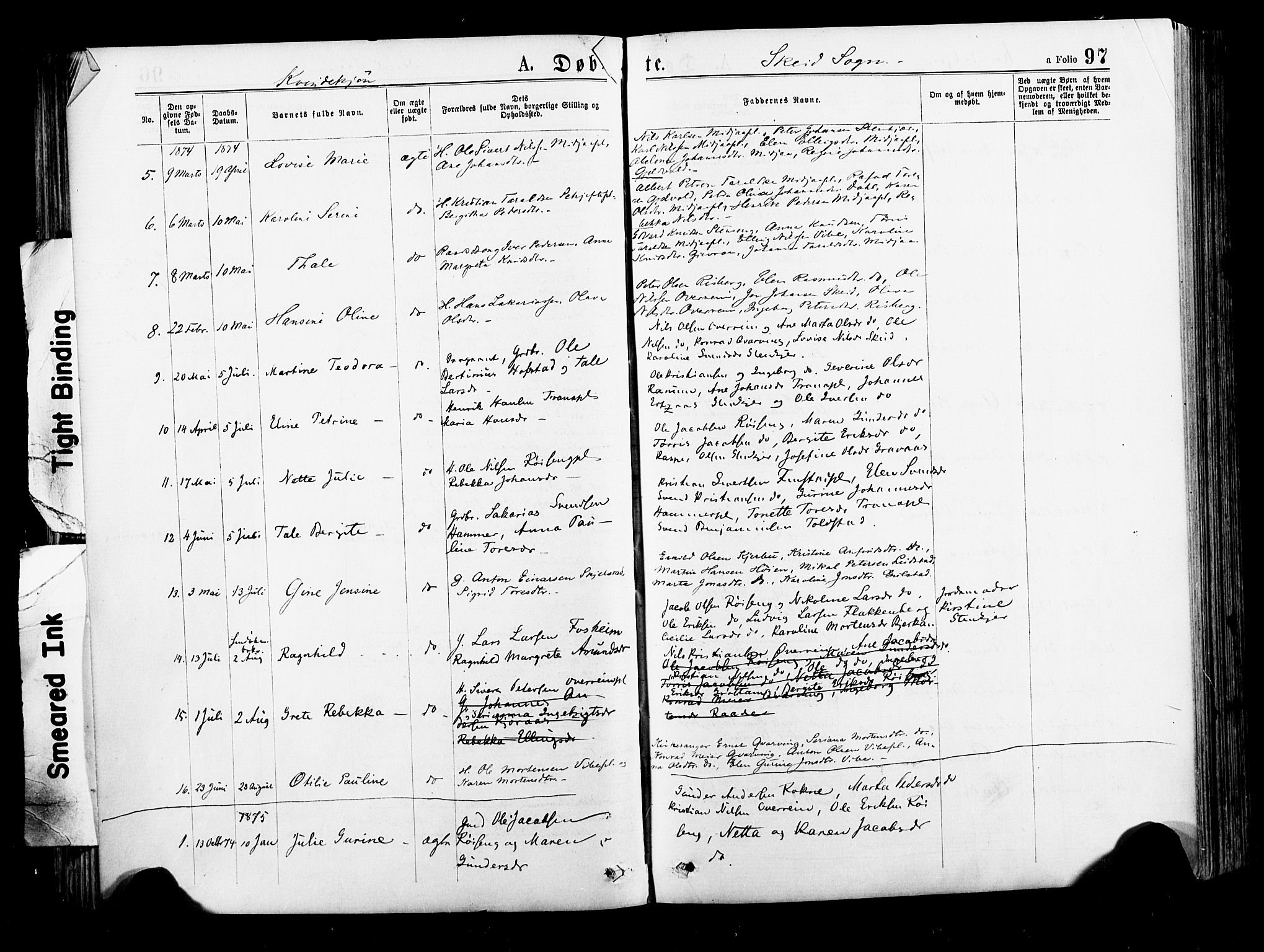 Ministerialprotokoller, klokkerbøker og fødselsregistre - Nord-Trøndelag, AV/SAT-A-1458/735/L0348: Ministerialbok nr. 735A09 /2, 1873-1883, s. 97