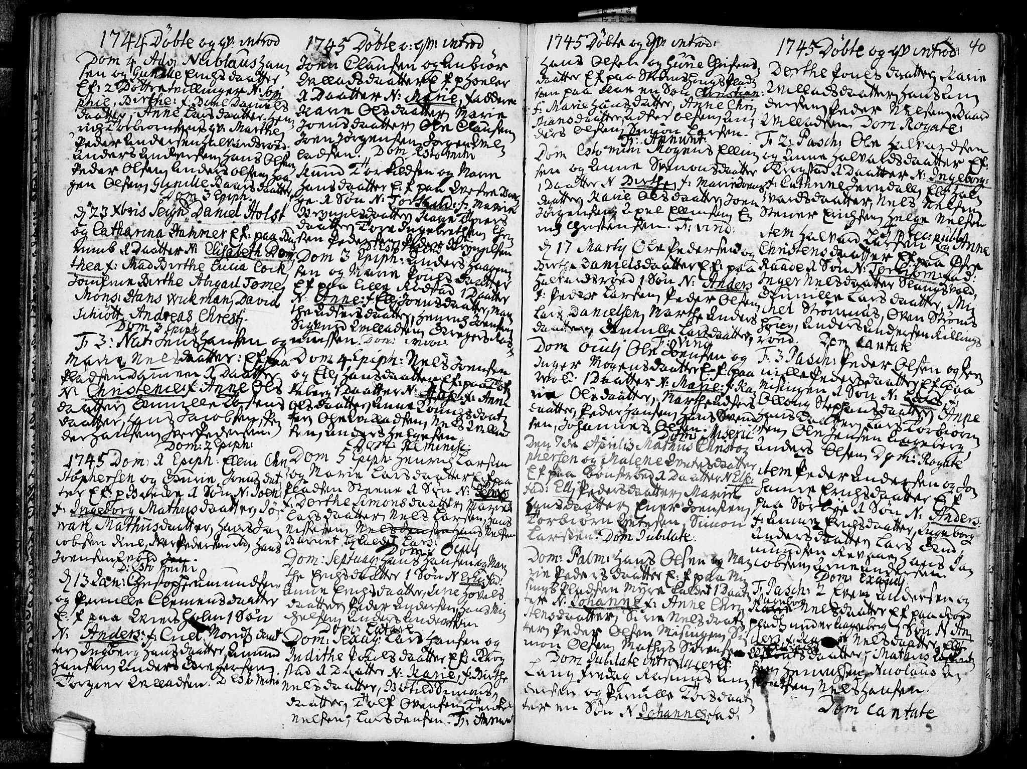 Råde prestekontor kirkebøker, AV/SAO-A-2009/F/Fa/L0001: Ministerialbok nr. 1, 1707-1762, s. 40