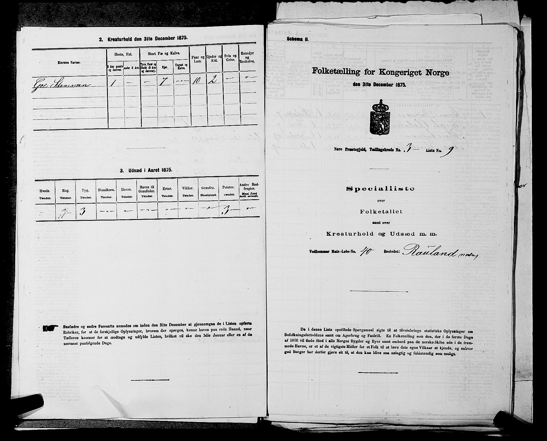 SAKO, Folketelling 1875 for 0633P Nore prestegjeld, 1875, s. 429