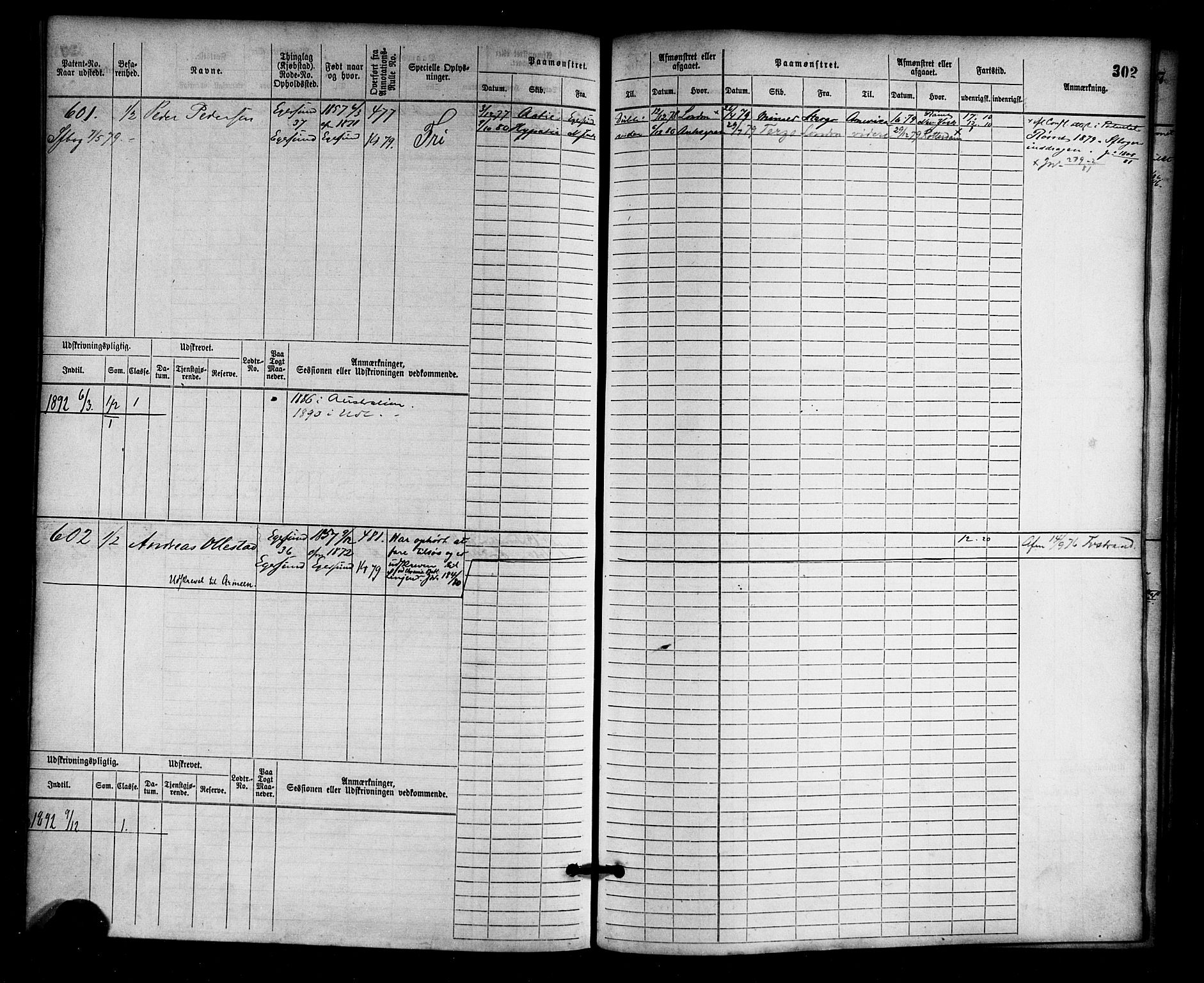 Egersund mønstringskrets, AV/SAK-2031-0019/F/Fb/L0001: Hovedrulle nr 1-666, O-3, 1868-1920, s. 312