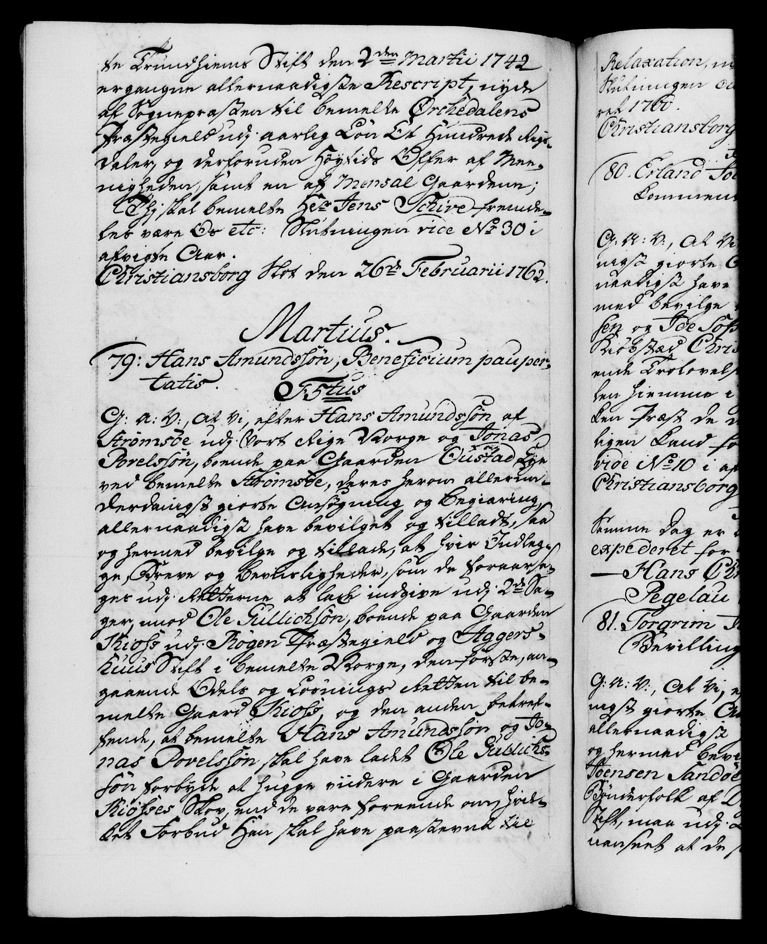 Danske Kanselli 1572-1799, RA/EA-3023/F/Fc/Fca/Fcaa/L0041: Norske registre, 1760-1762, s. 659b