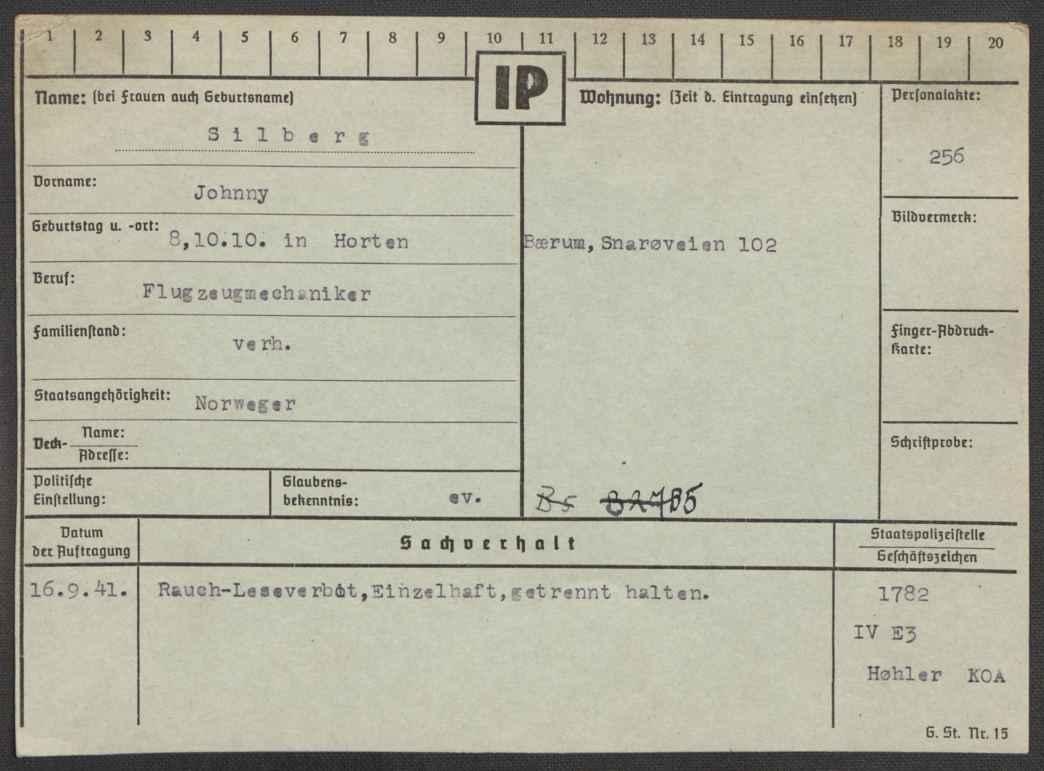 Befehlshaber der Sicherheitspolizei und des SD, AV/RA-RAFA-5969/E/Ea/Eaa/L0009: Register over norske fanger i Møllergata 19: Ru-Sy, 1940-1945, s. 712