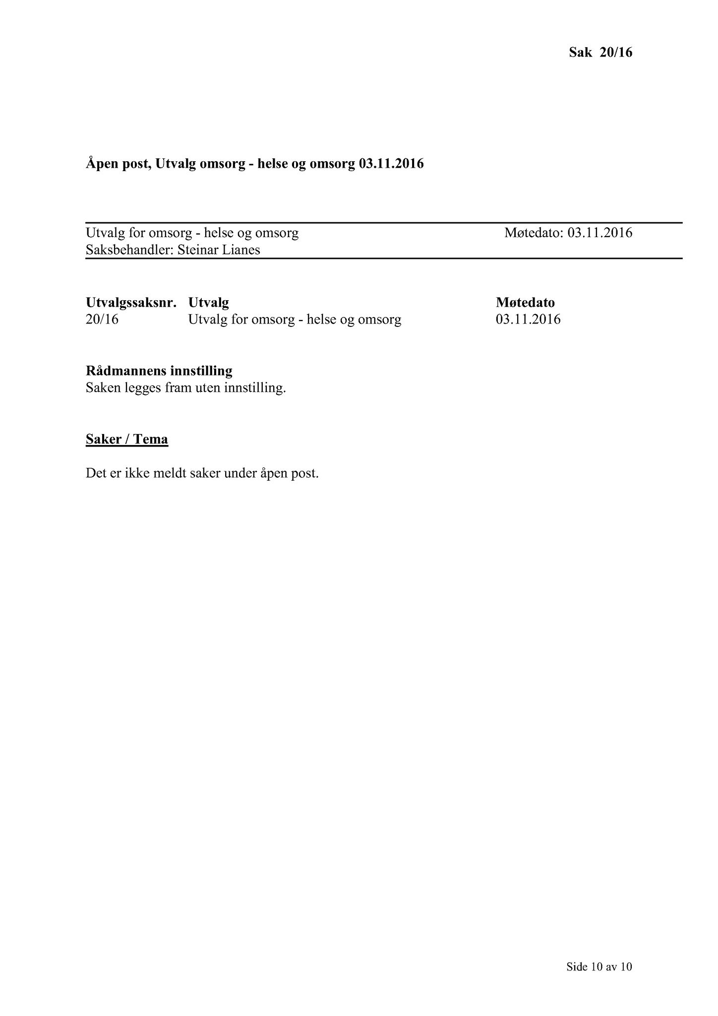 Klæbu Kommune, TRKO/KK/05-UOm/L007: Utvalg for omsorg - Møtedokumenter, 2016, s. 436