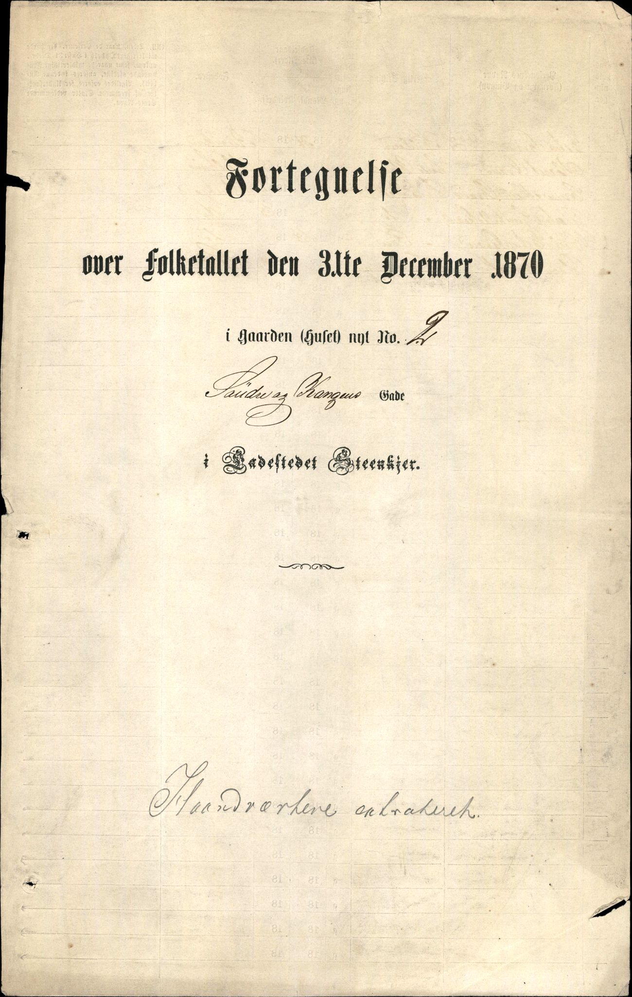 RA, Folketelling 1870 for 1702 Steinkjer ladested, 1870, s. 6