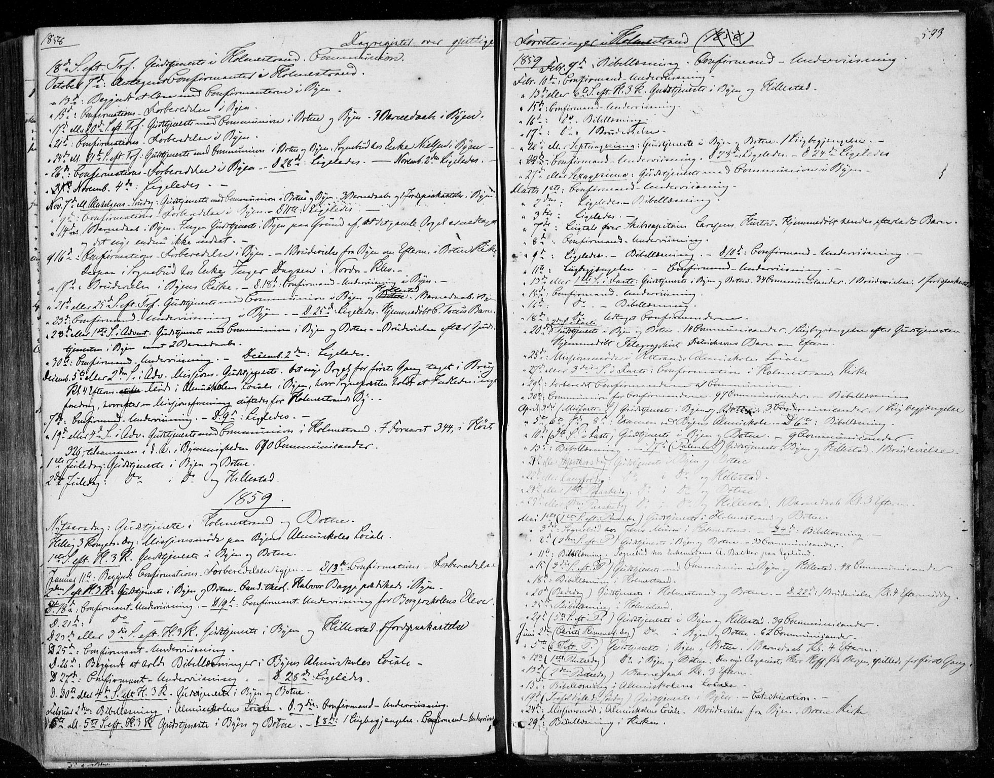 Holmestrand kirkebøker, AV/SAKO-A-346/F/Fa/L0002: Ministerialbok nr. 2, 1840-1866, s. 593