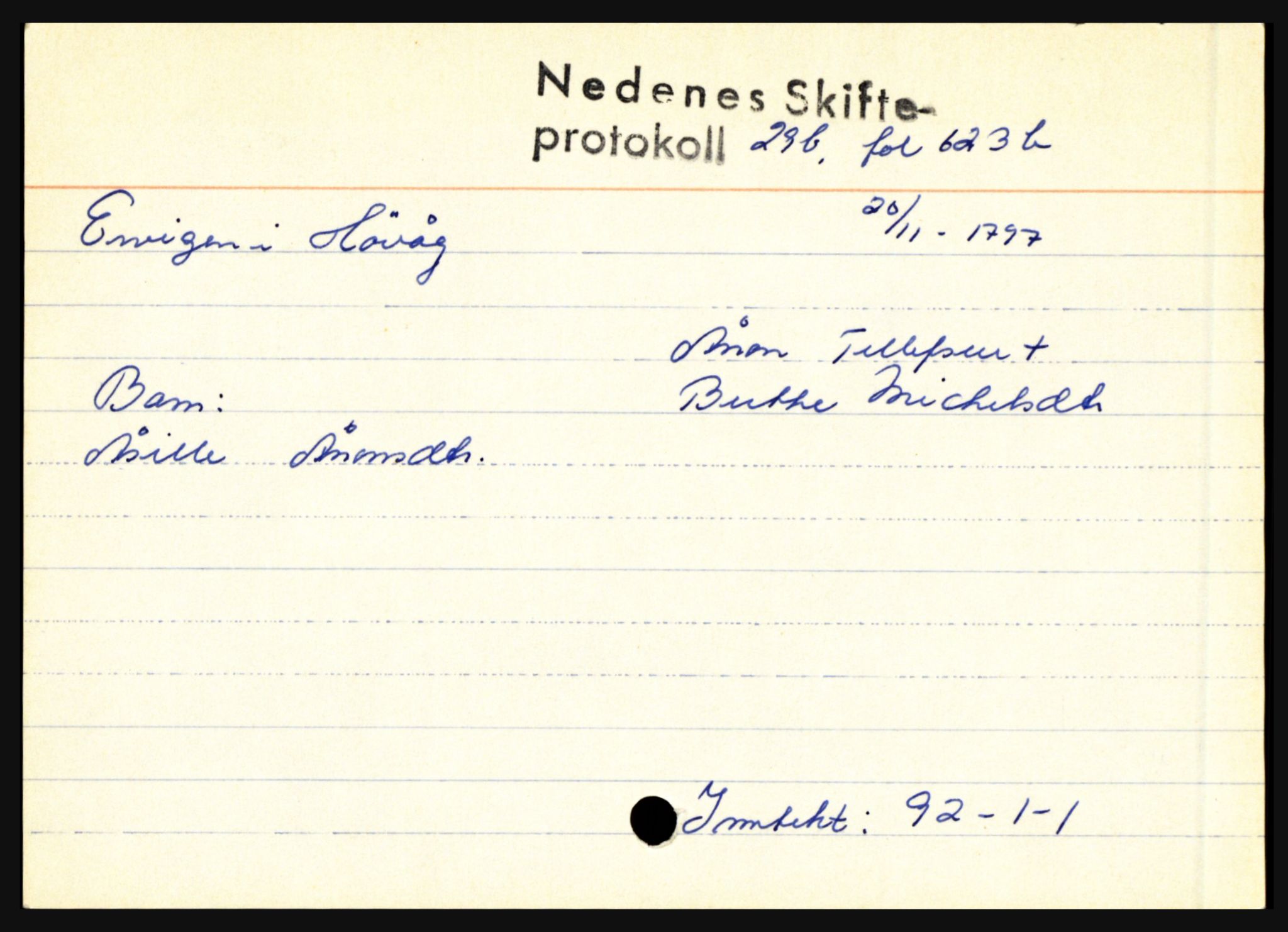 Nedenes sorenskriveri før 1824, AV/SAK-1221-0007/H, s. 6135